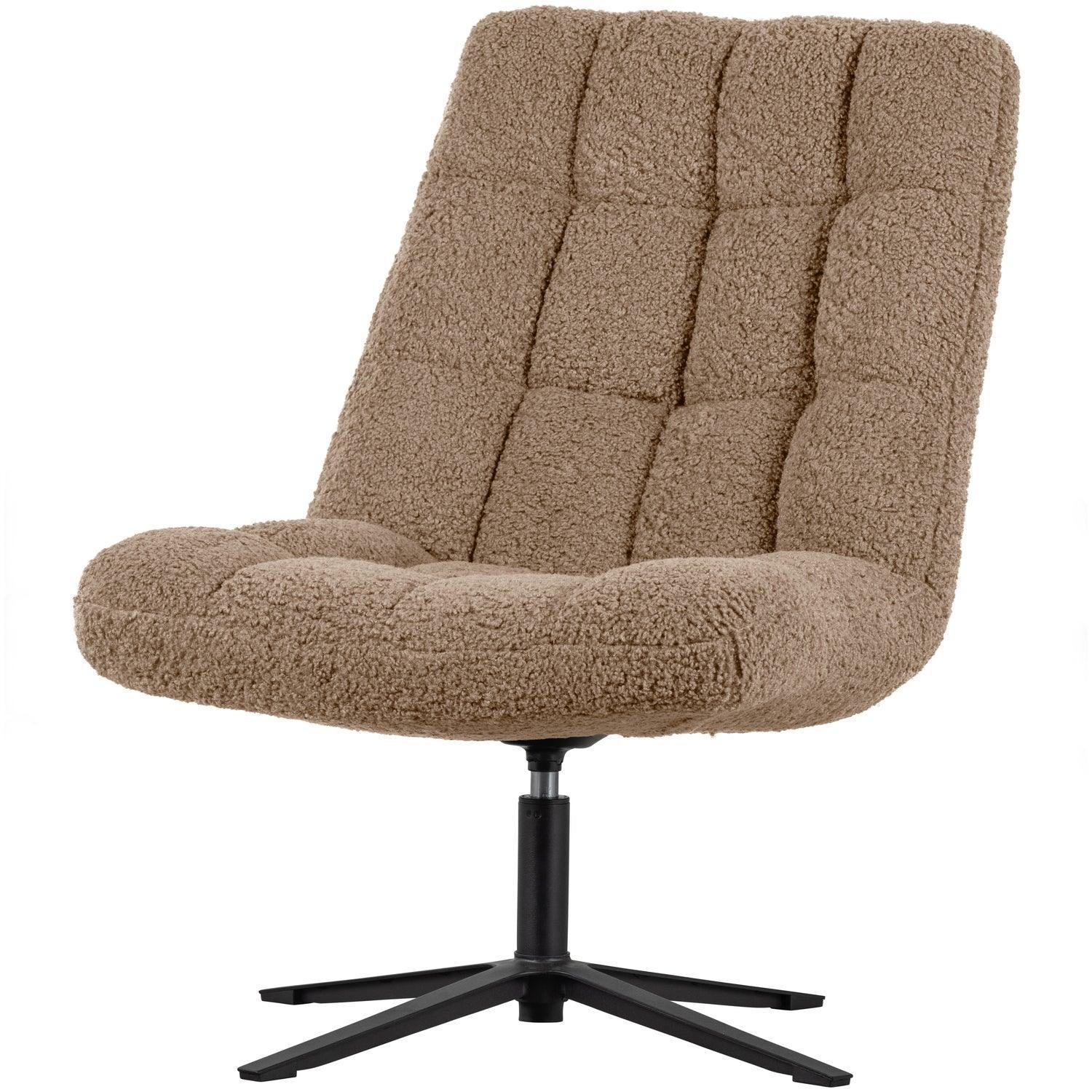 JOB SWIVEL ARMCHAIR TEDDY TAUPE - PARIS14A.RO