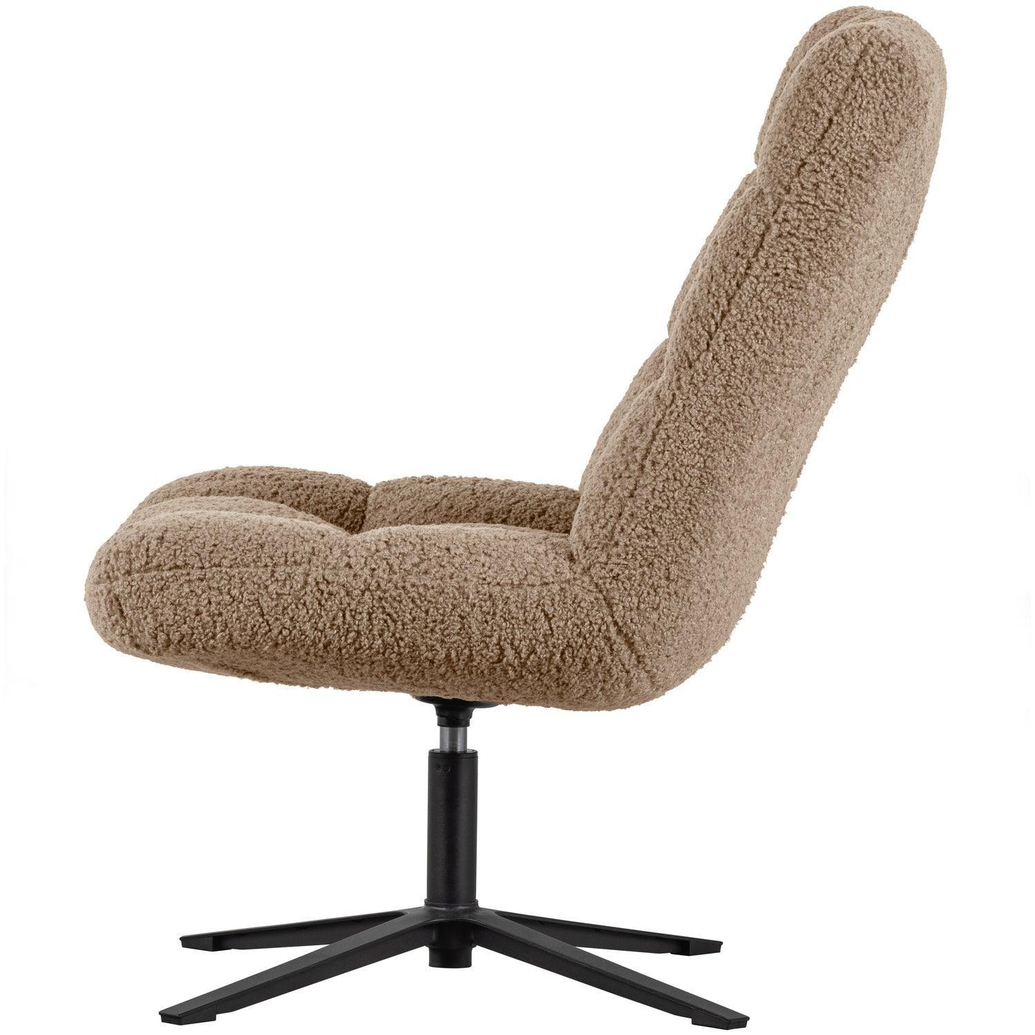 JOB SWIVEL ARMCHAIR TEDDY TAUPE - PARIS14A.RO