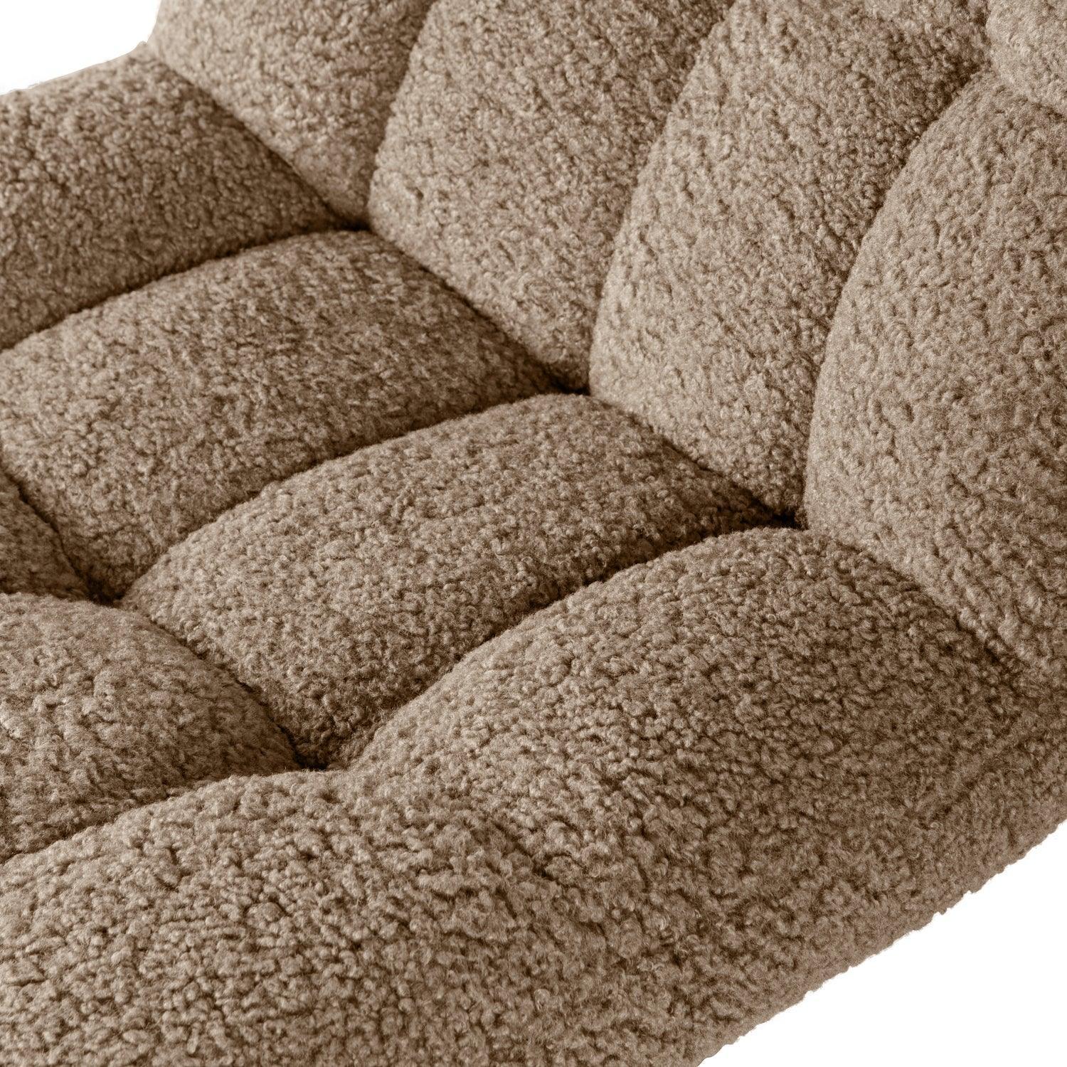 JOB SWIVEL ARMCHAIR TEDDY TAUPE - PARIS14A.RO