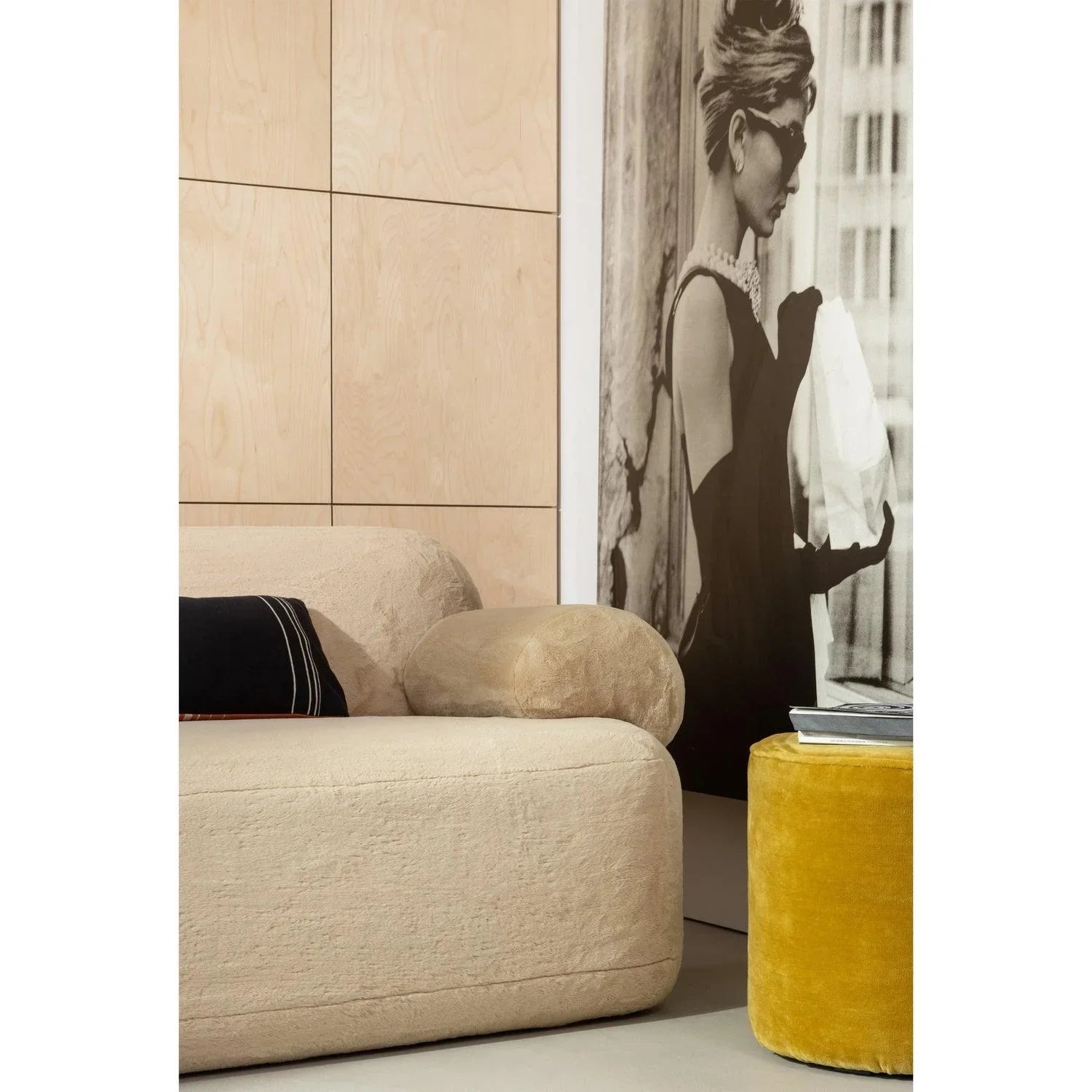 JOLIE 2-SEATER SOFA FAKE FUR NATURAL - PARIS14A.RO