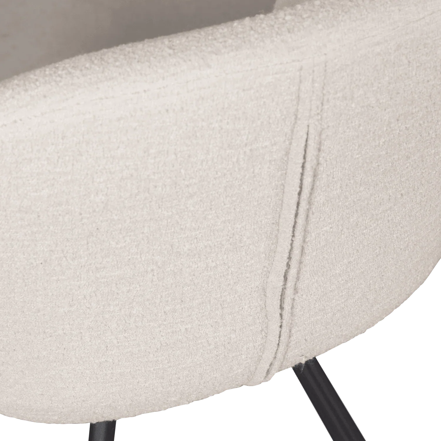 JUNO DINING CHAIR BOUCLÉ NATURAL - PARIS14A.RO