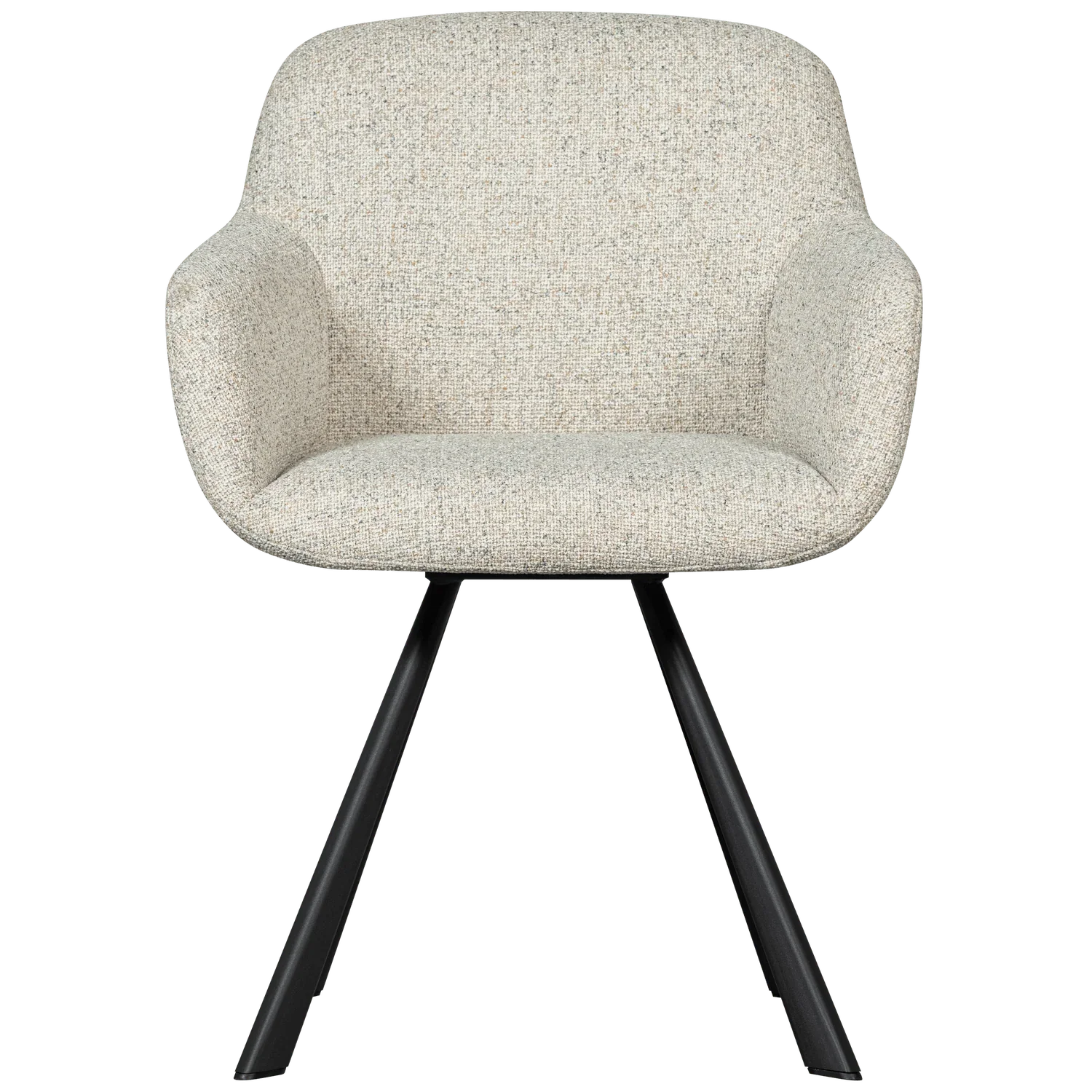 JUNO DINING CHAIR WOVEN FABRIC OAT MELANGE - PARIS14A.RO