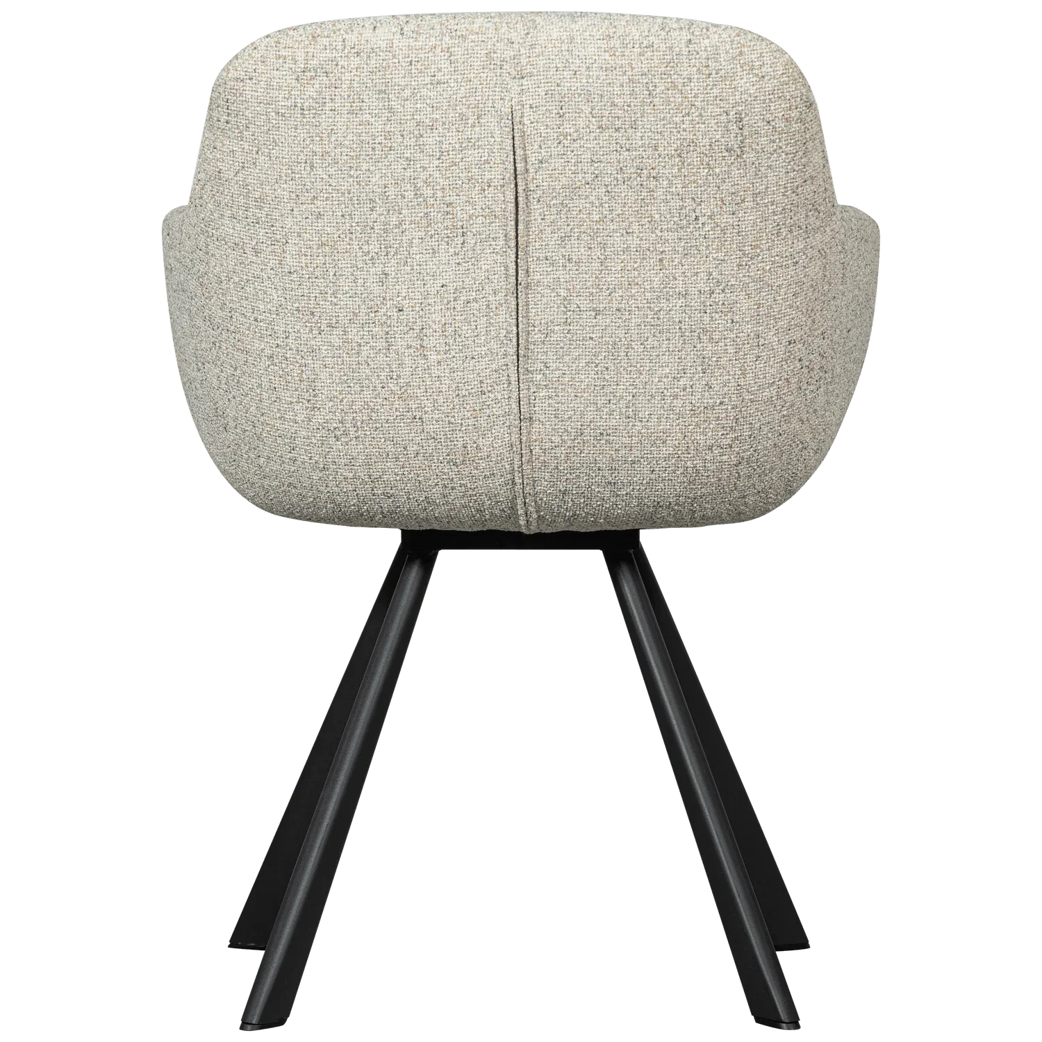 JUNO DINING CHAIR WOVEN FABRIC OAT MELANGE - PARIS14A.RO