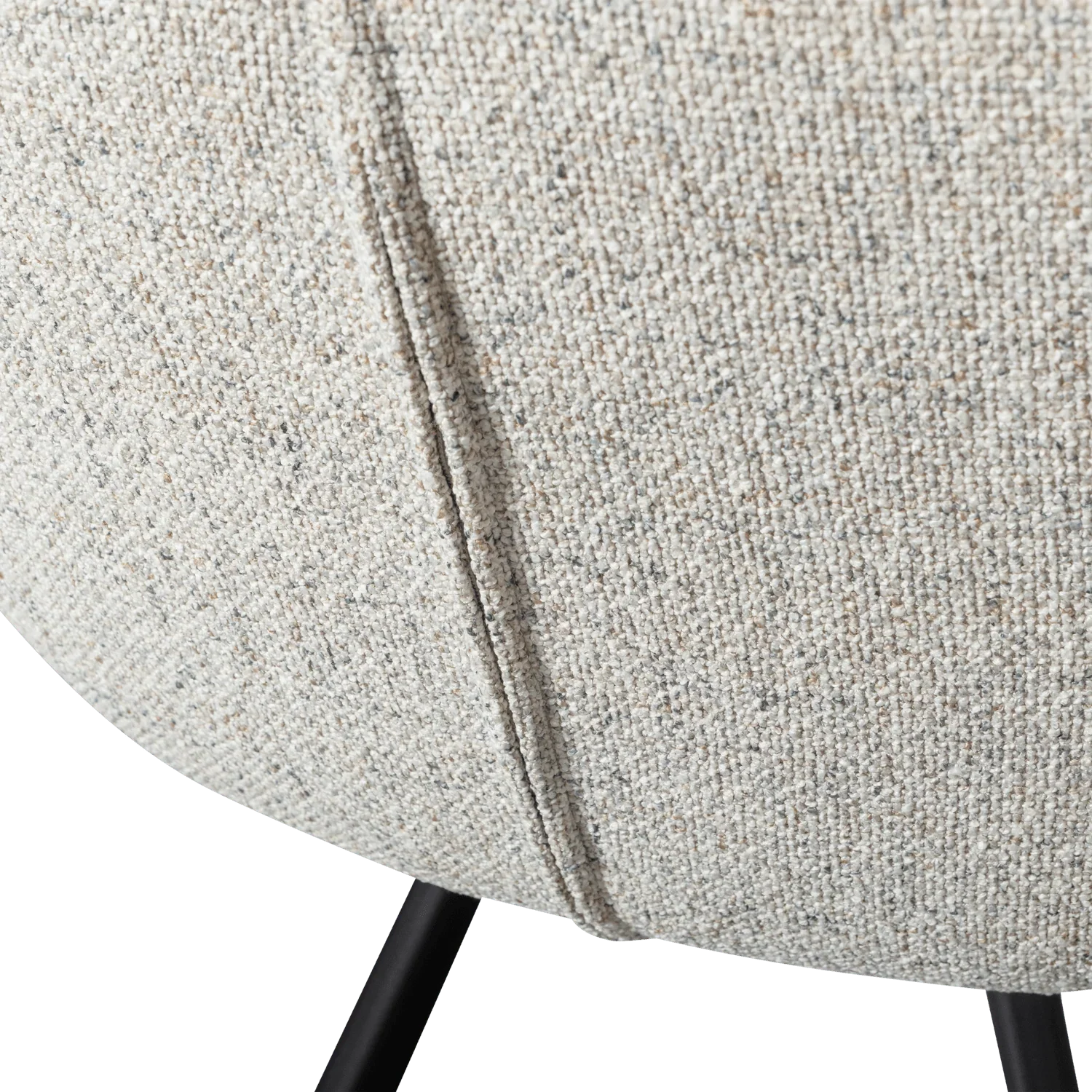 JUNO DINING CHAIR WOVEN FABRIC OAT MELANGE - PARIS14A.RO