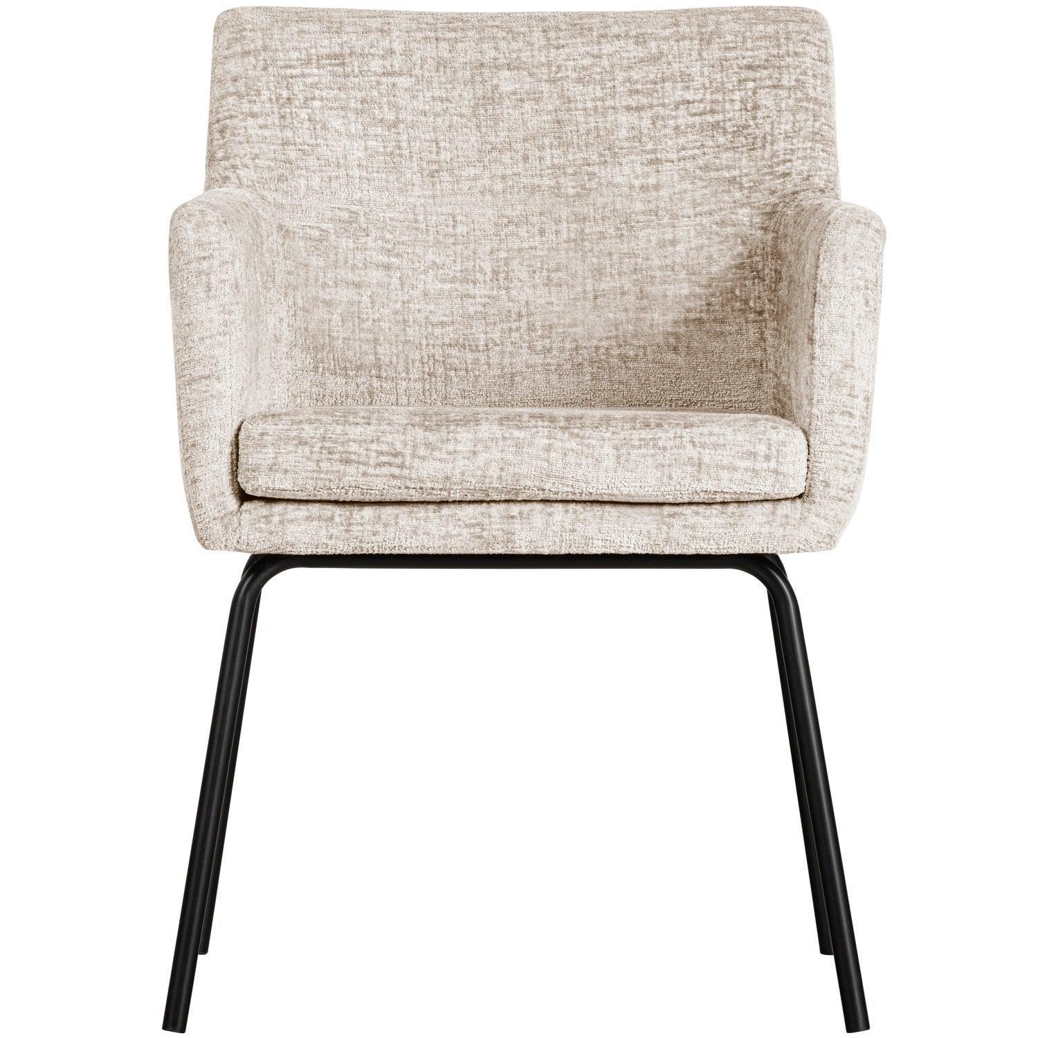 KAM DINING CHAIR WITH ARMREST OFF WHITE - PARIS14A.RO