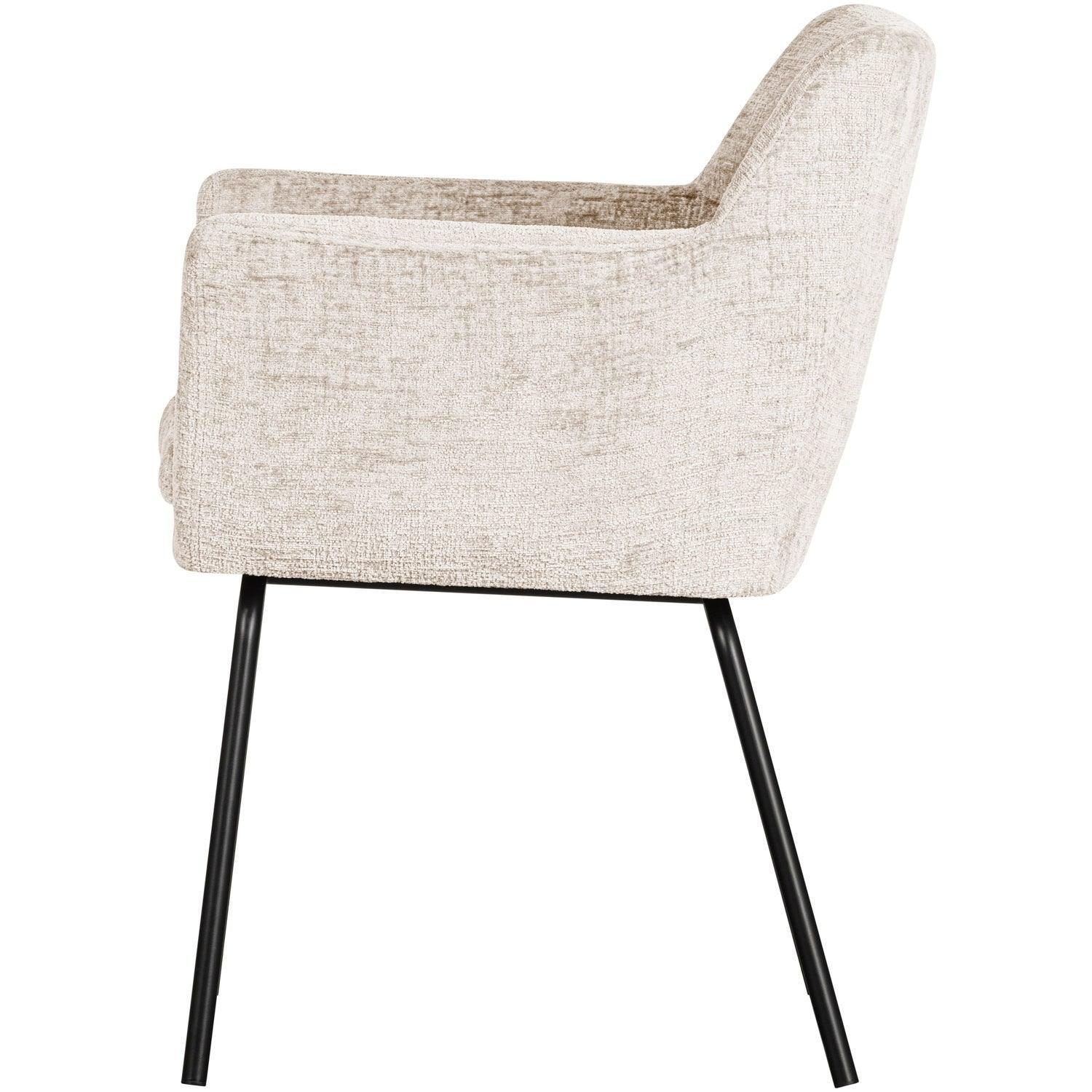KAM DINING CHAIR WITH ARMREST OFF WHITE - PARIS14A.RO