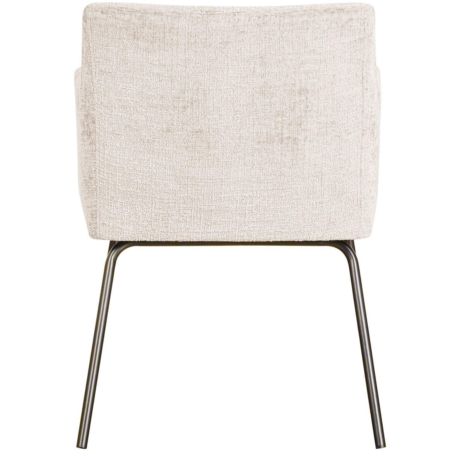 KAM DINING CHAIR WITH ARMREST OFF WHITE - PARIS14A.RO