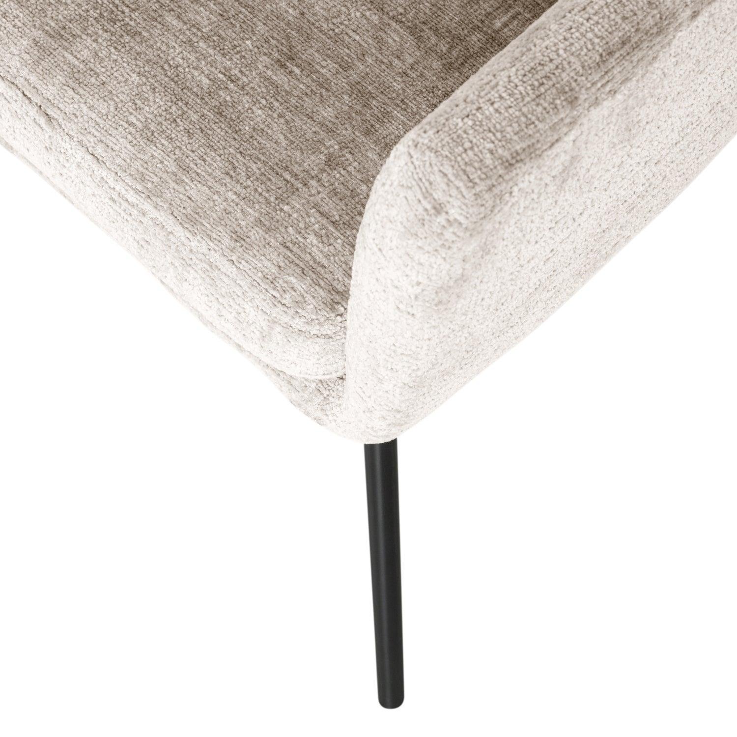 KAM DINING CHAIR WITH ARMREST OFF WHITE - PARIS14A.RO