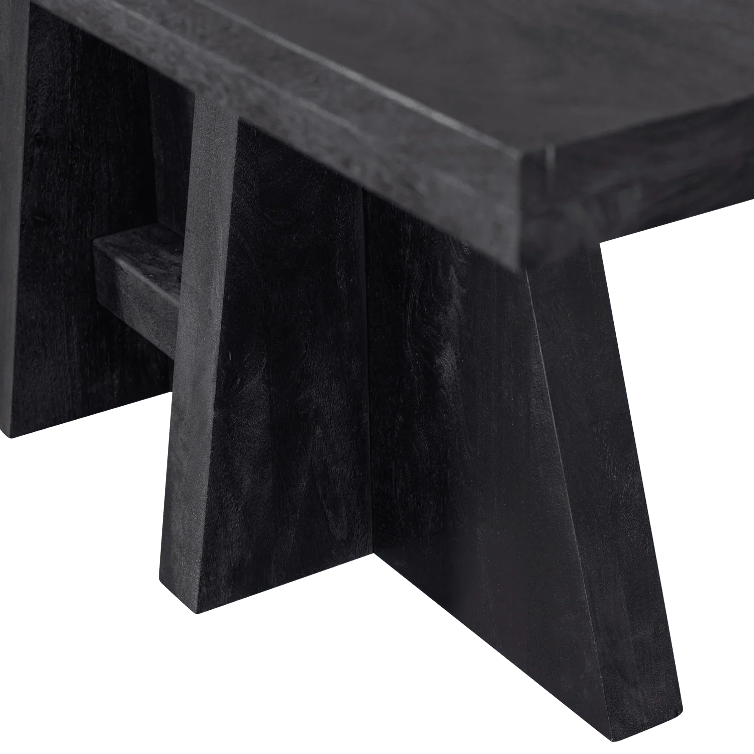 KEAN DINING TABLE WITH CENTRE LEG MANGO WOOD BLACK 220x100CM - PARIS14A.RO