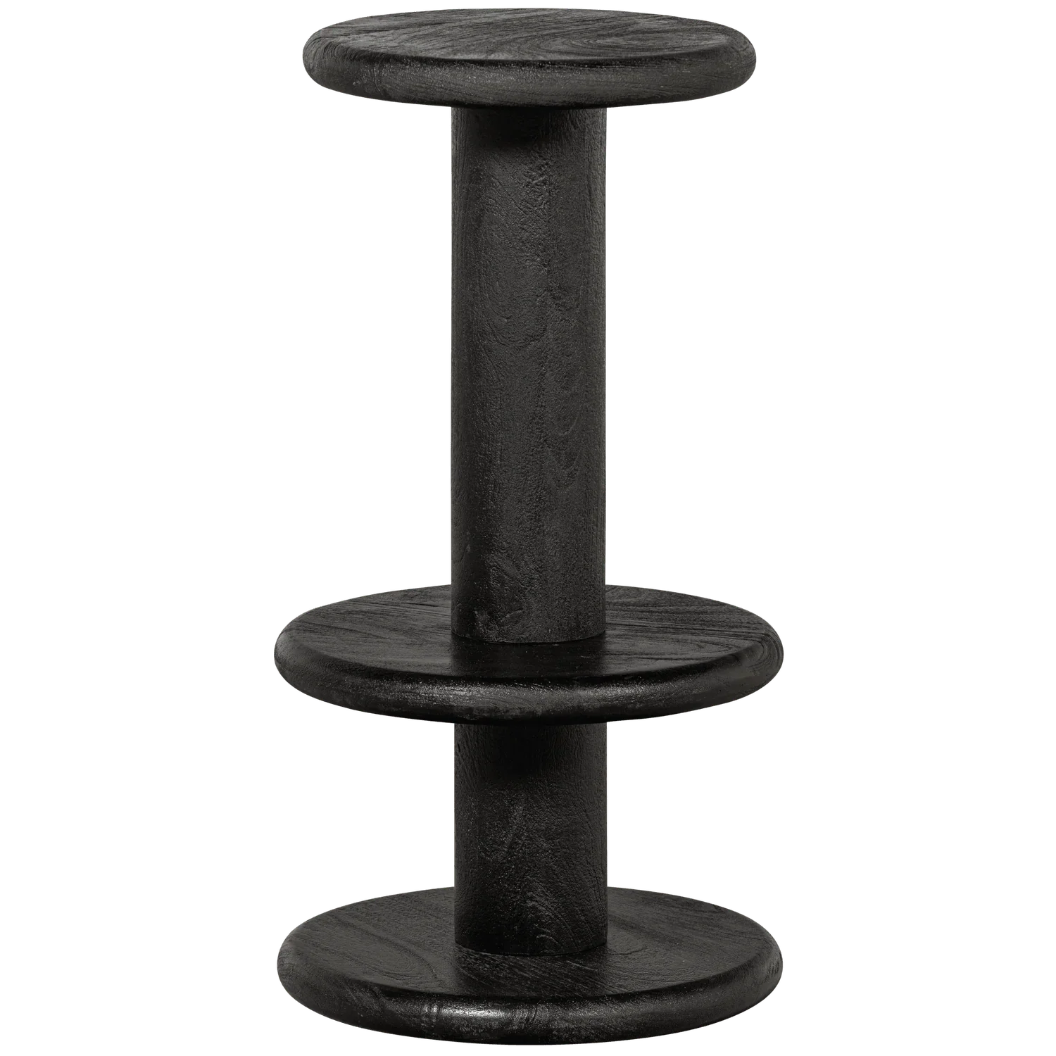 KOLBY BAR STOOL MANGO WOOD BLACK - PARIS14A.RO