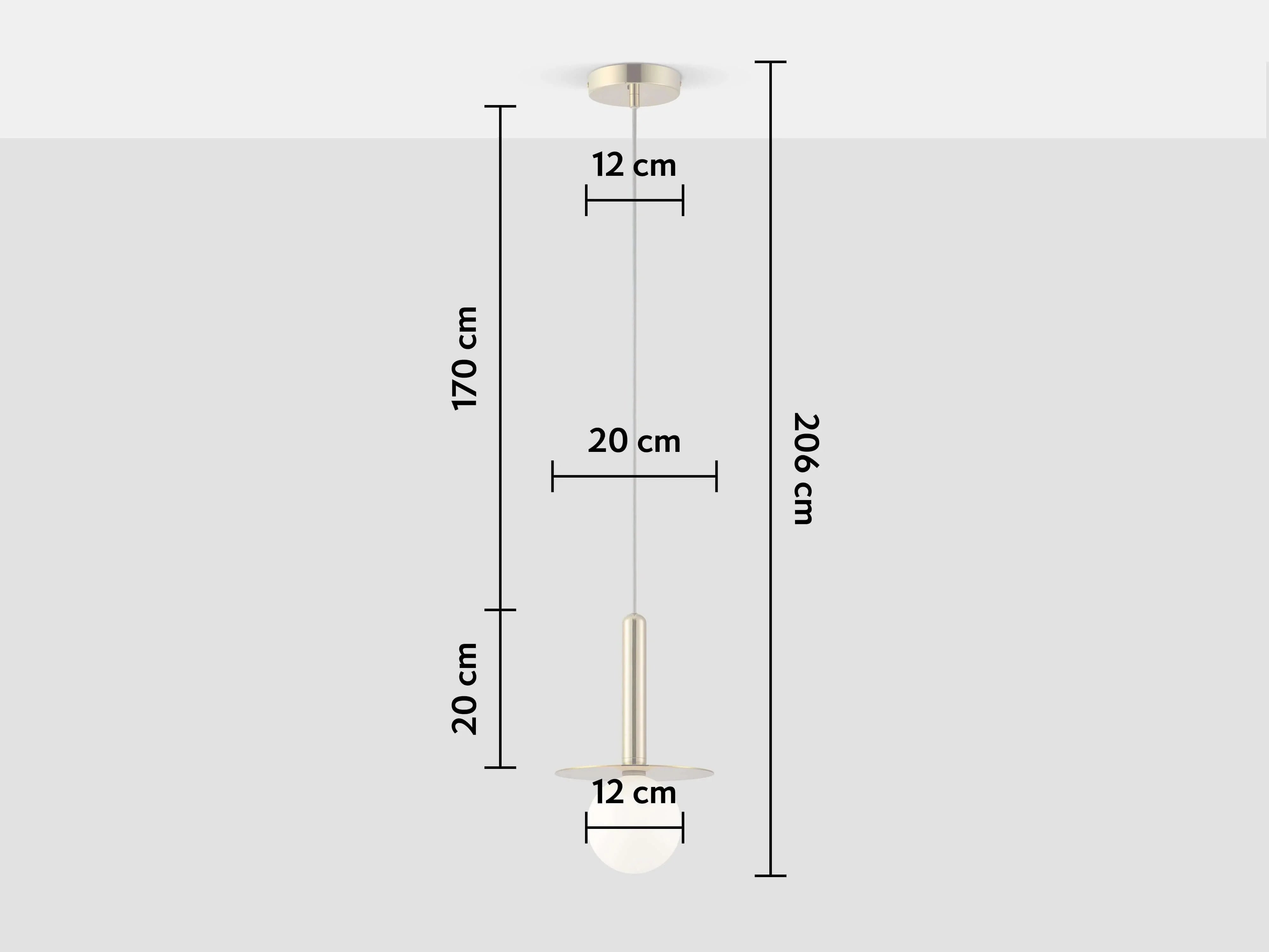 Lampă cu pandantiv din alamă - PARIS14A.RO