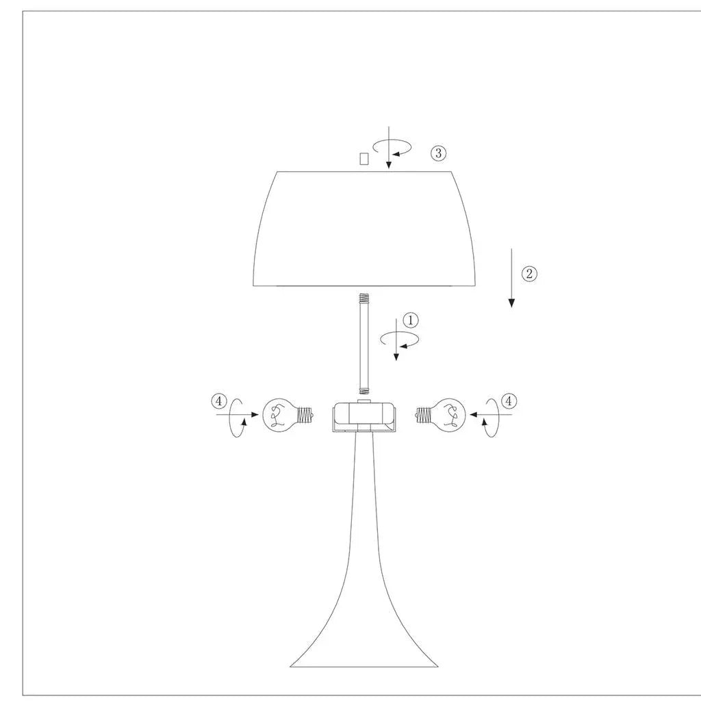 Lampă de masă Ancilla 5557ST din oțel - PARIS14A.RO