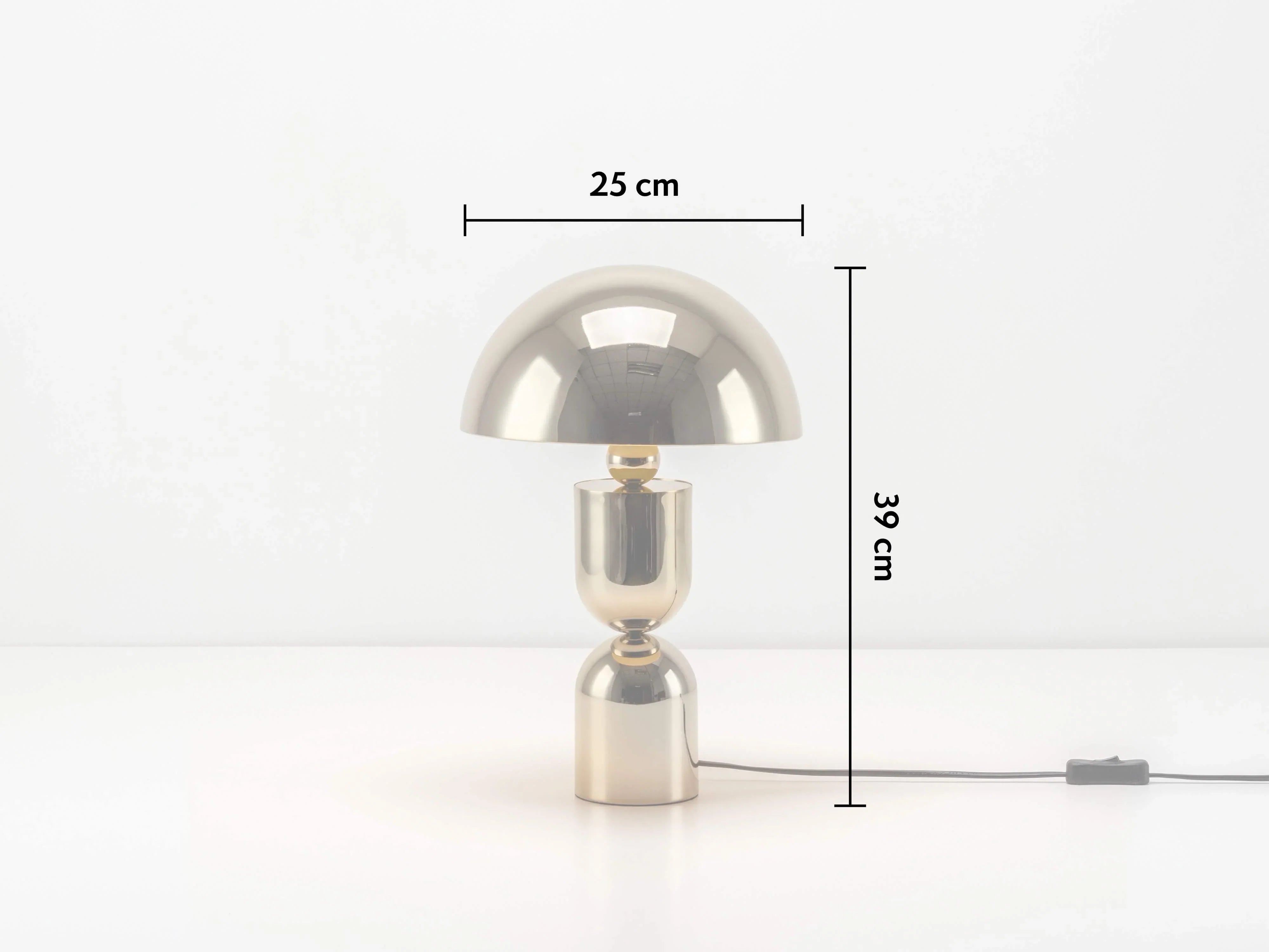 Lampă de masă cu dom ciuperci din alamă - PARIS14A.RO