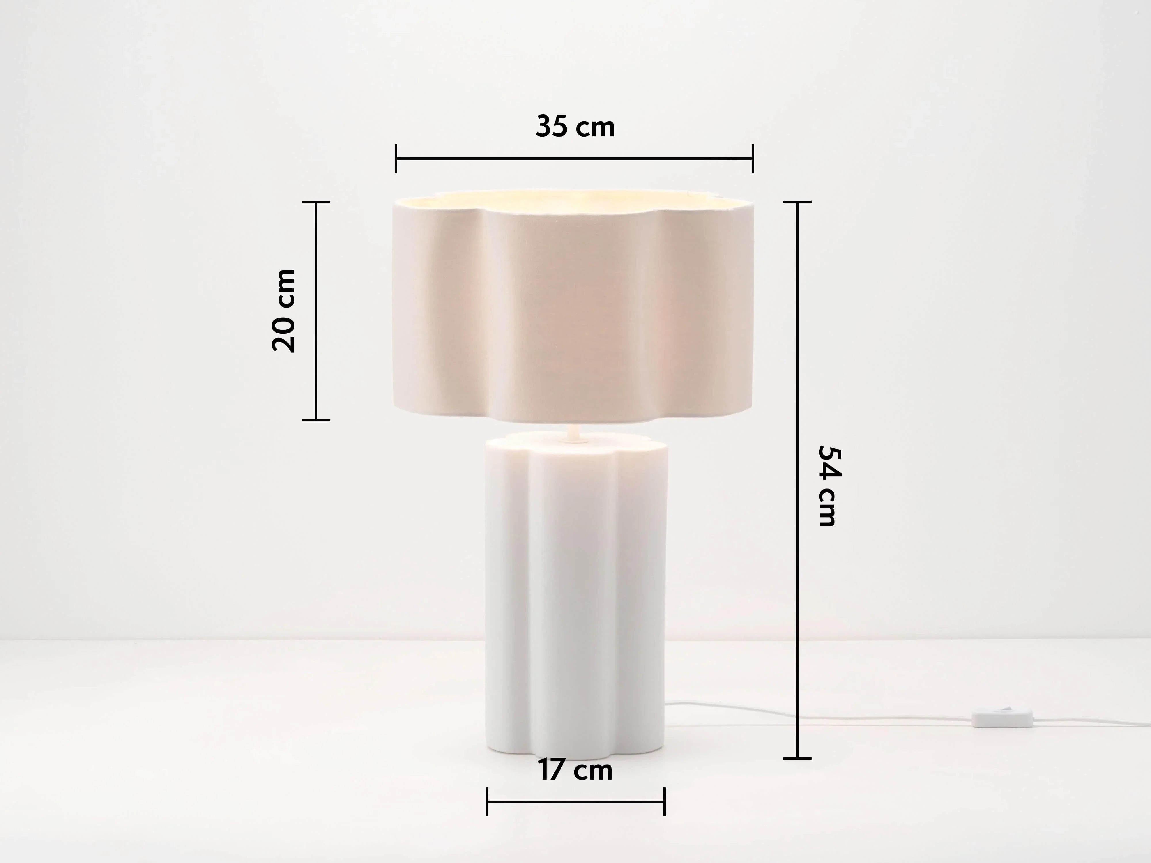 Lampa de masa din ceramica cu flori - PARIS14A.RO