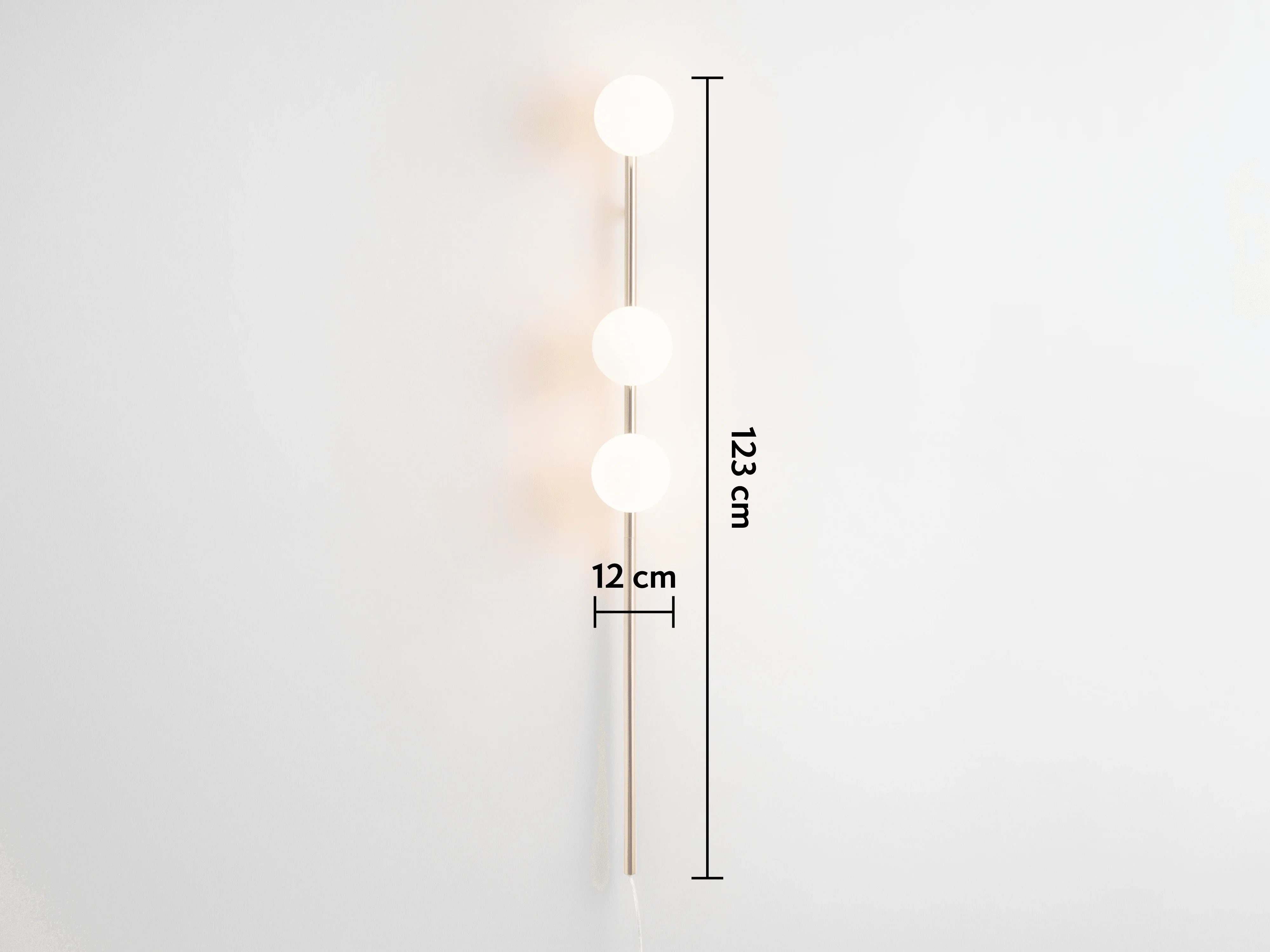 Lampă de perete cu bilă opal bară din alamă - PARIS14A.RO