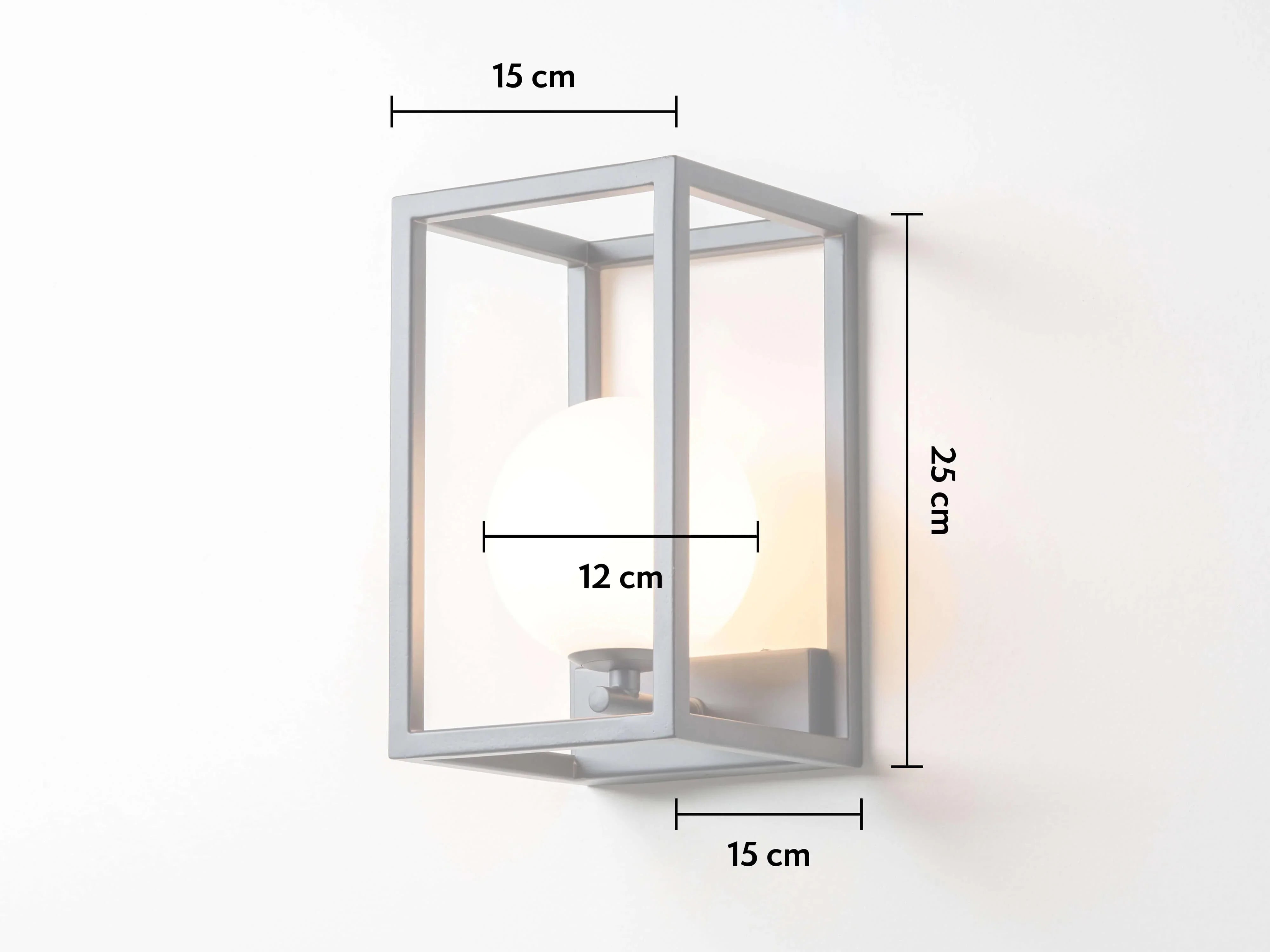 Lampă de perete cu lanternă gri cărbune - PARIS14A.RO
