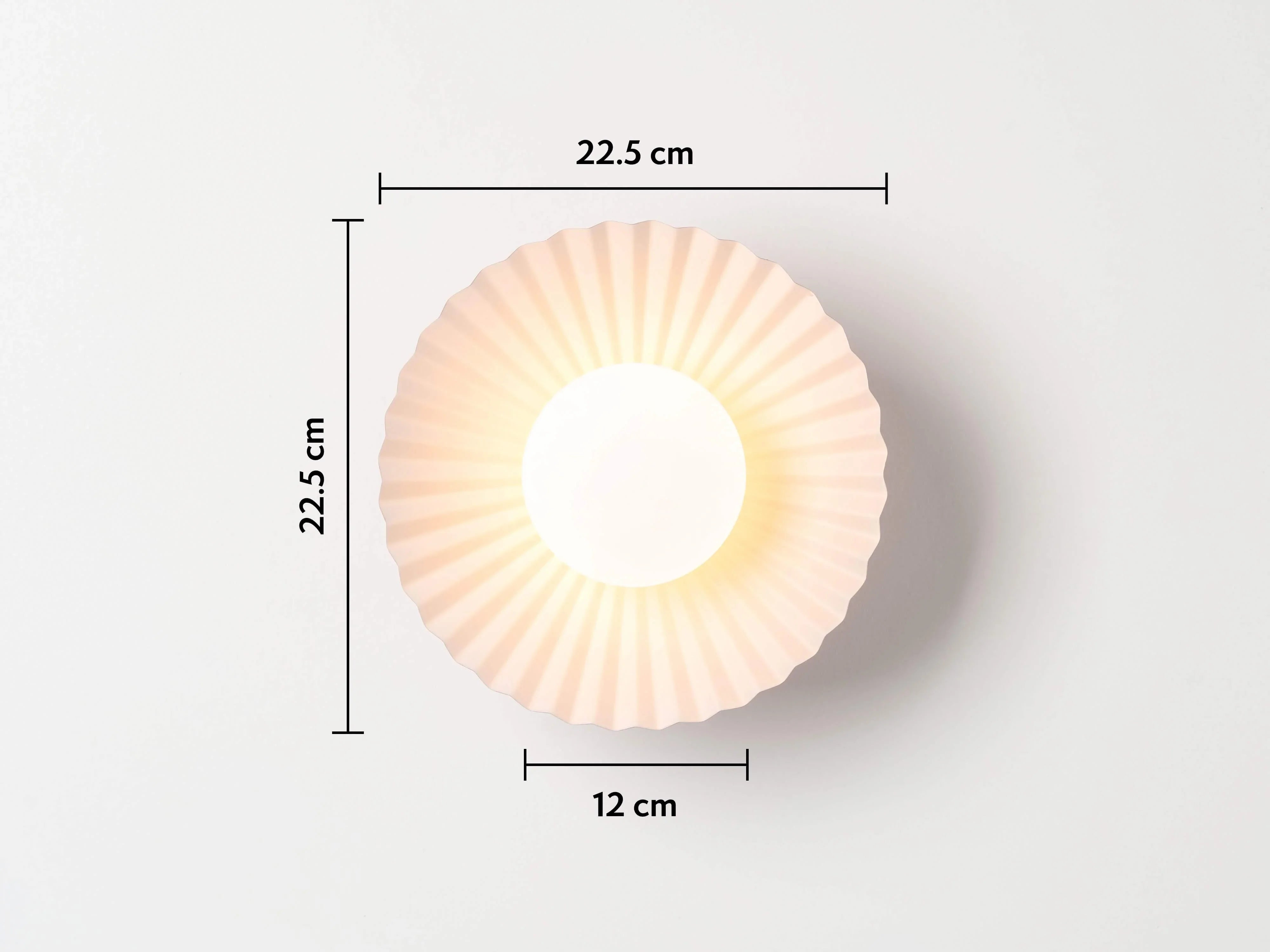 Lampă de perete cu pliuri de culoare portocalie ars - PARIS14A.RO