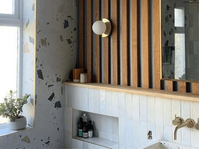 Lampă de perete din alamă cu disc opal - PARIS14A.RO