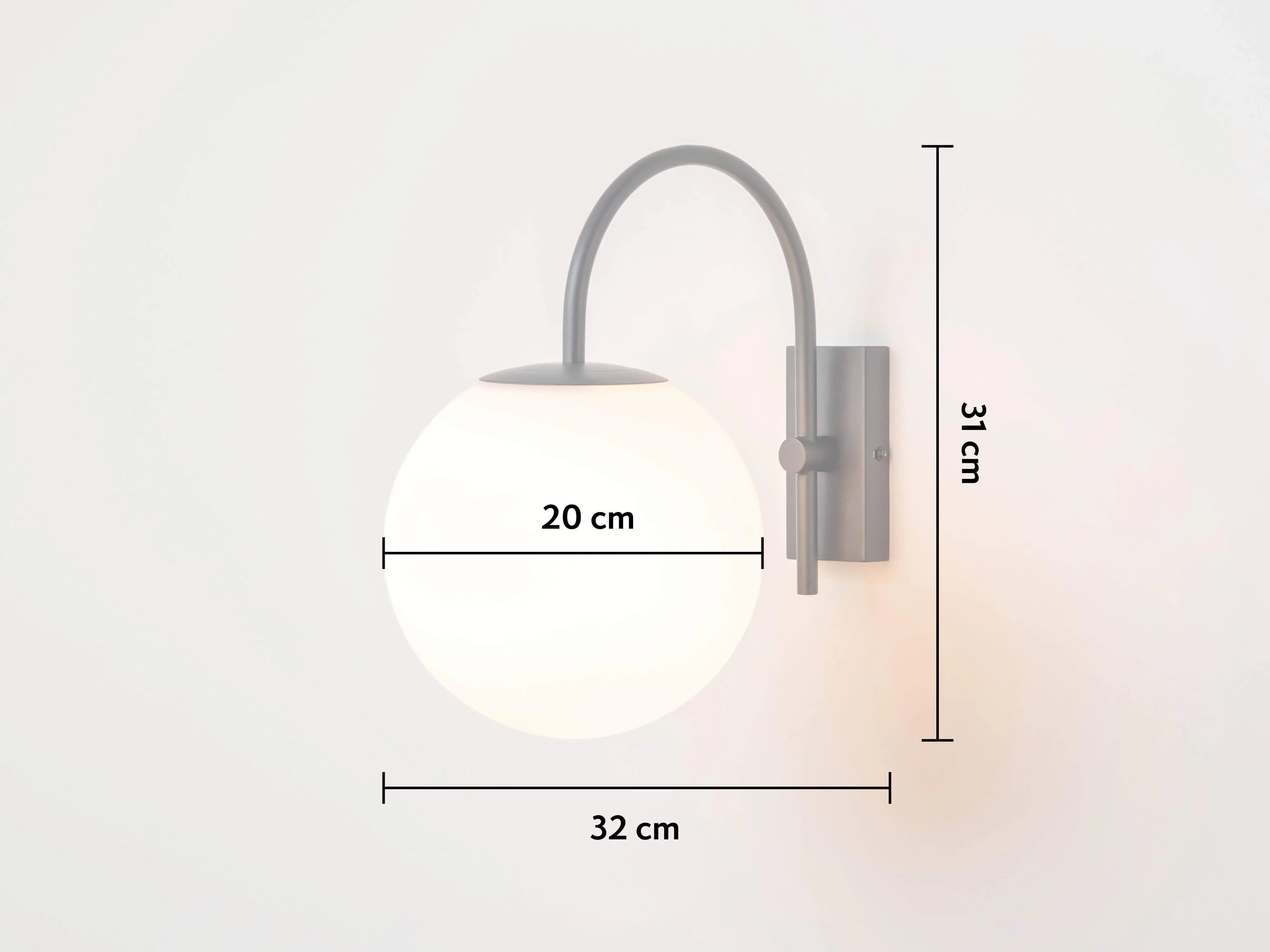 Lampă de perete glob suspendat gri cărbune - PARIS14A.RO