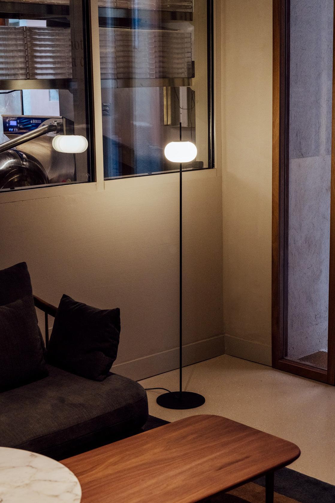 Lampa de podea Astros, 2 x G9 H. 135 cm, negru texturat - PARIS14A.RO