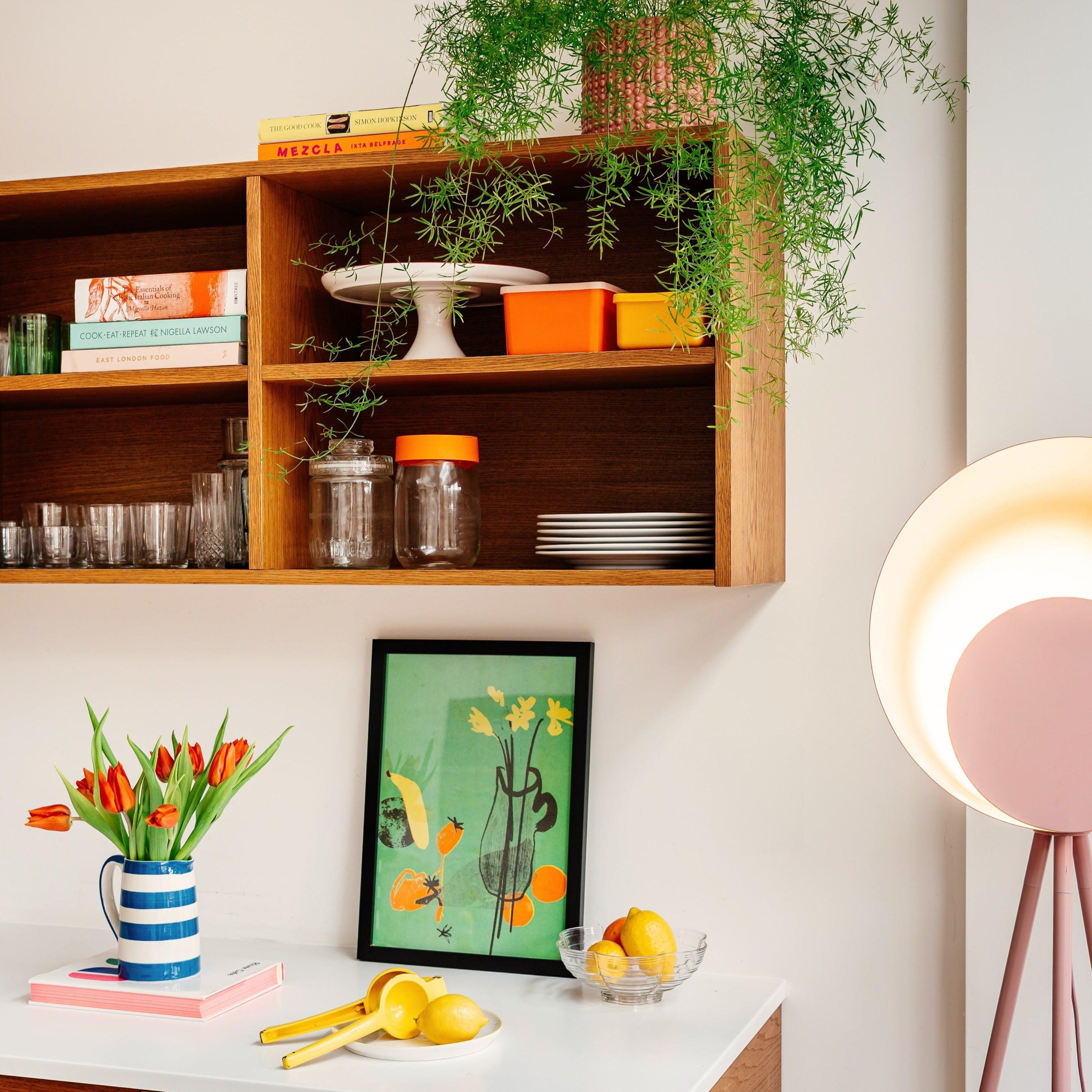 Lampă de podea cu difuzor Blossom roz - PARIS14A.RO