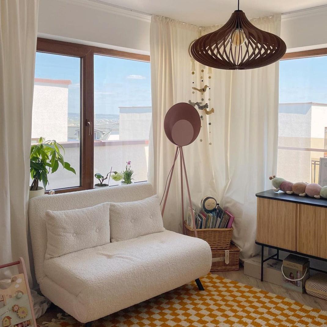 Lampă de podea cu difuzor Blossom roz - PARIS14A.RO