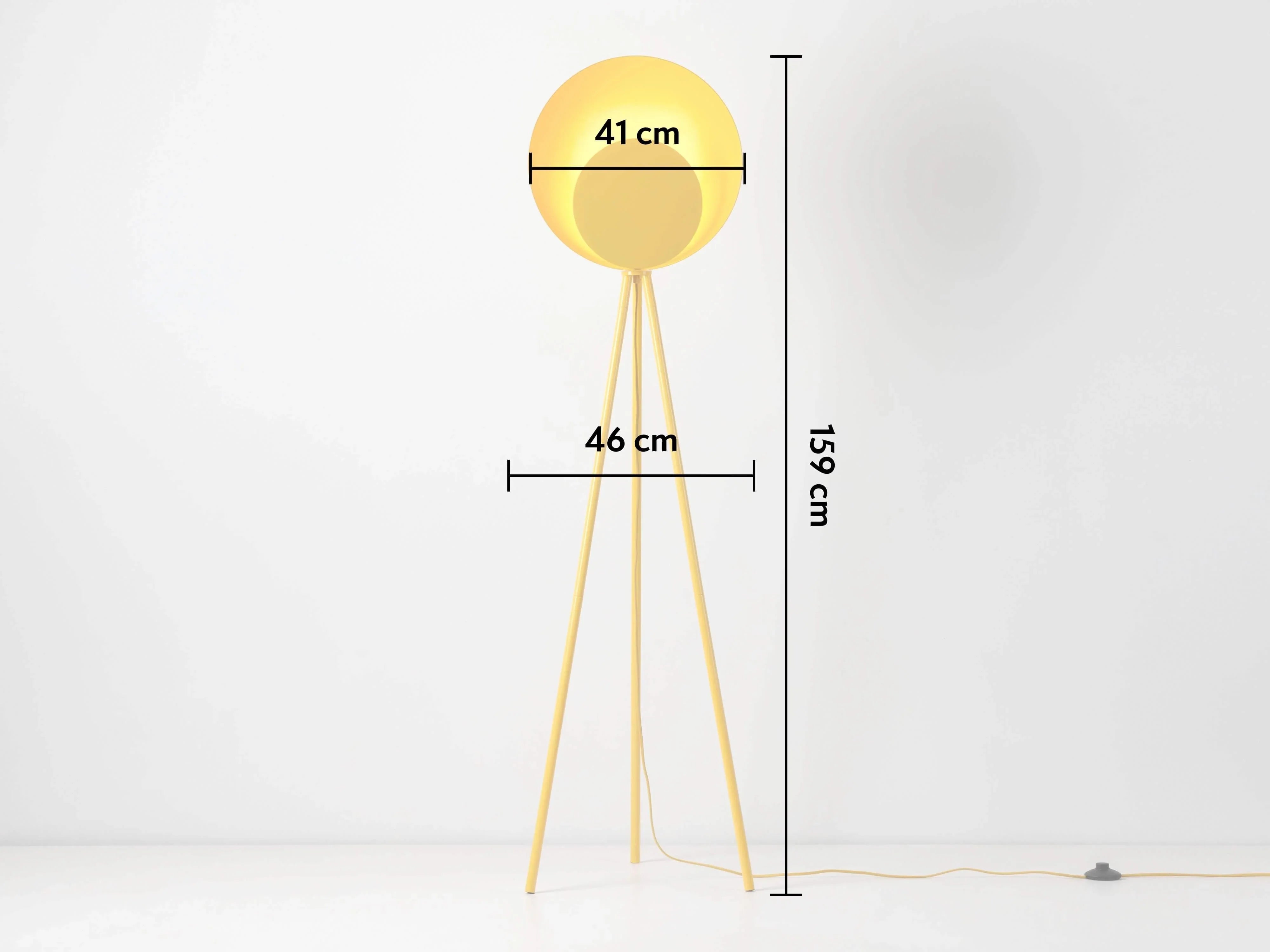 Lampa de podea cu difuzor galben galben - PARIS14A.RO