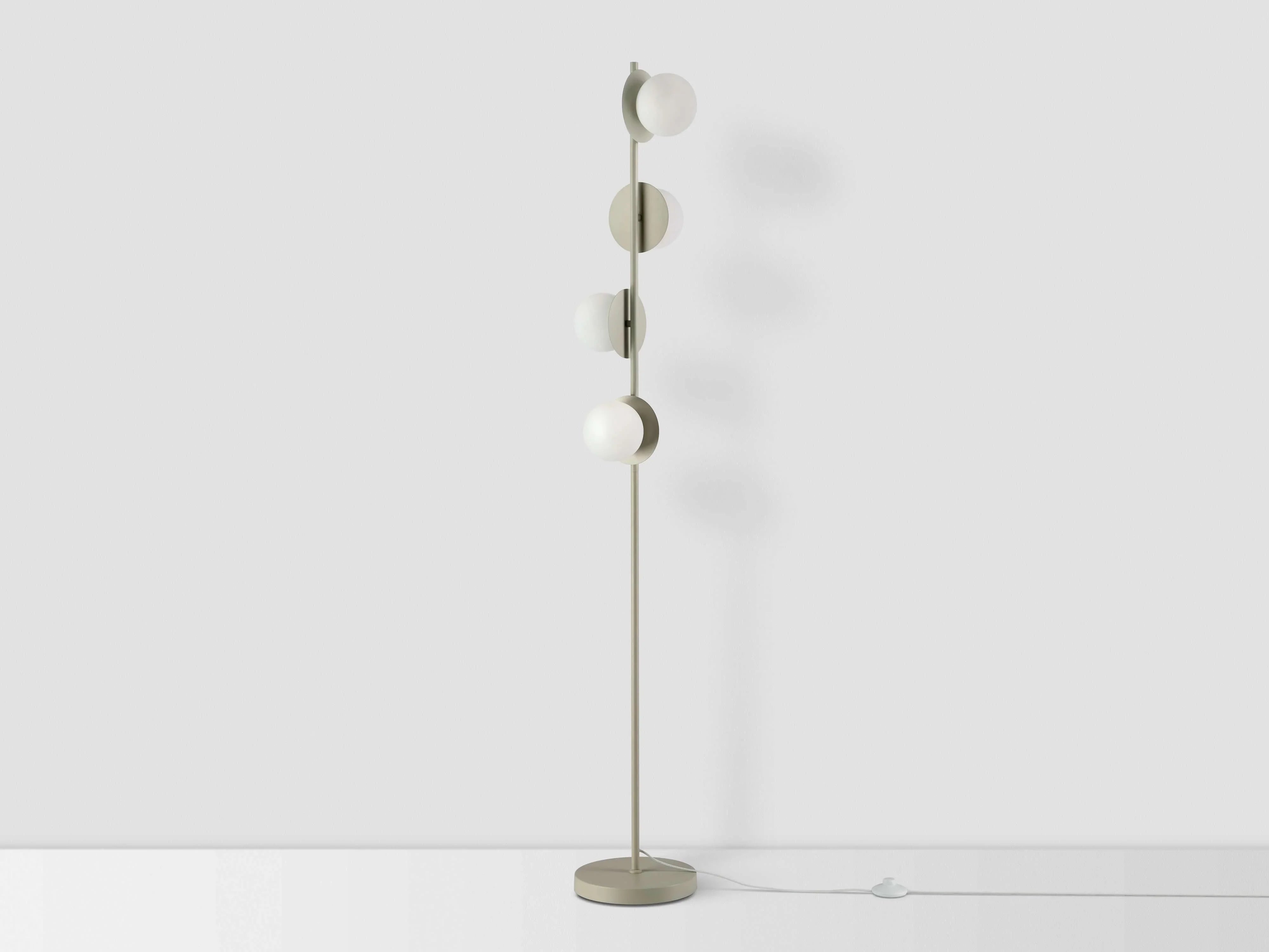 Lampă de podea cu disc opal nisip - PARIS14A.RO