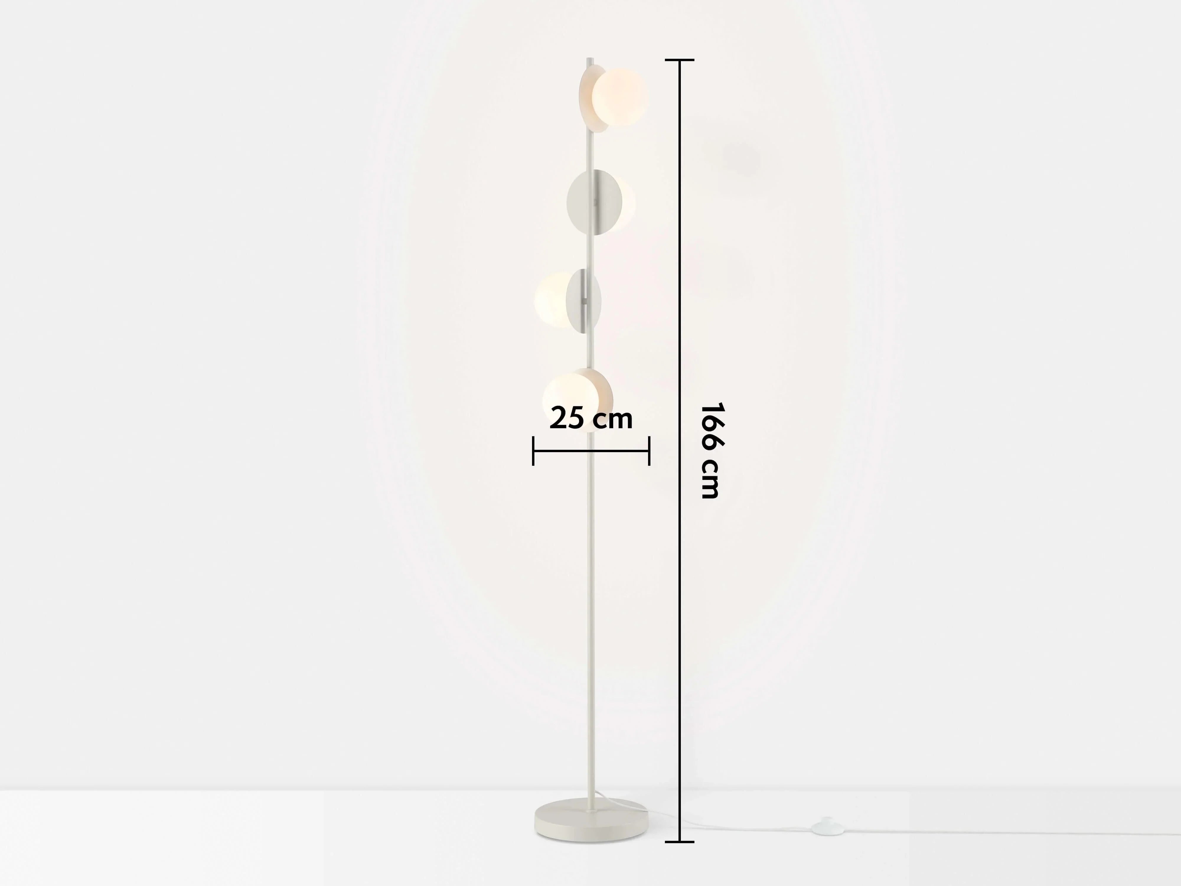 Lampă de podea cu disc opal nisip - PARIS14A.RO
