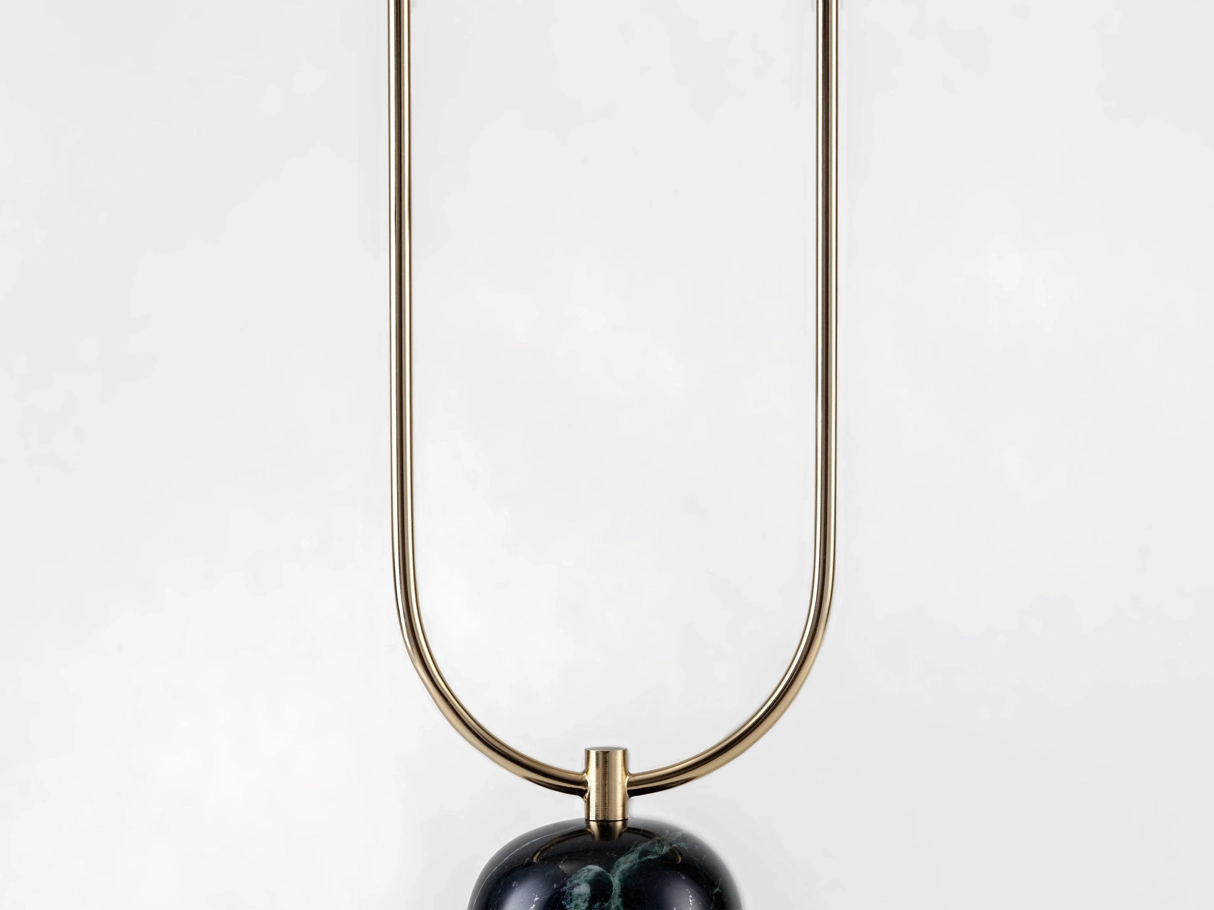 Lampă de podea curbă din marmură verde oliv - PARIS14A.RO