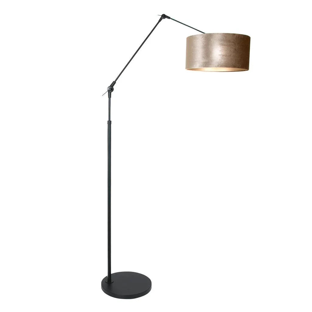 Lampă de podea Prestige Chic 7395ZW+K1068GS Negru-Alb în Lână - PARIS14A.RO