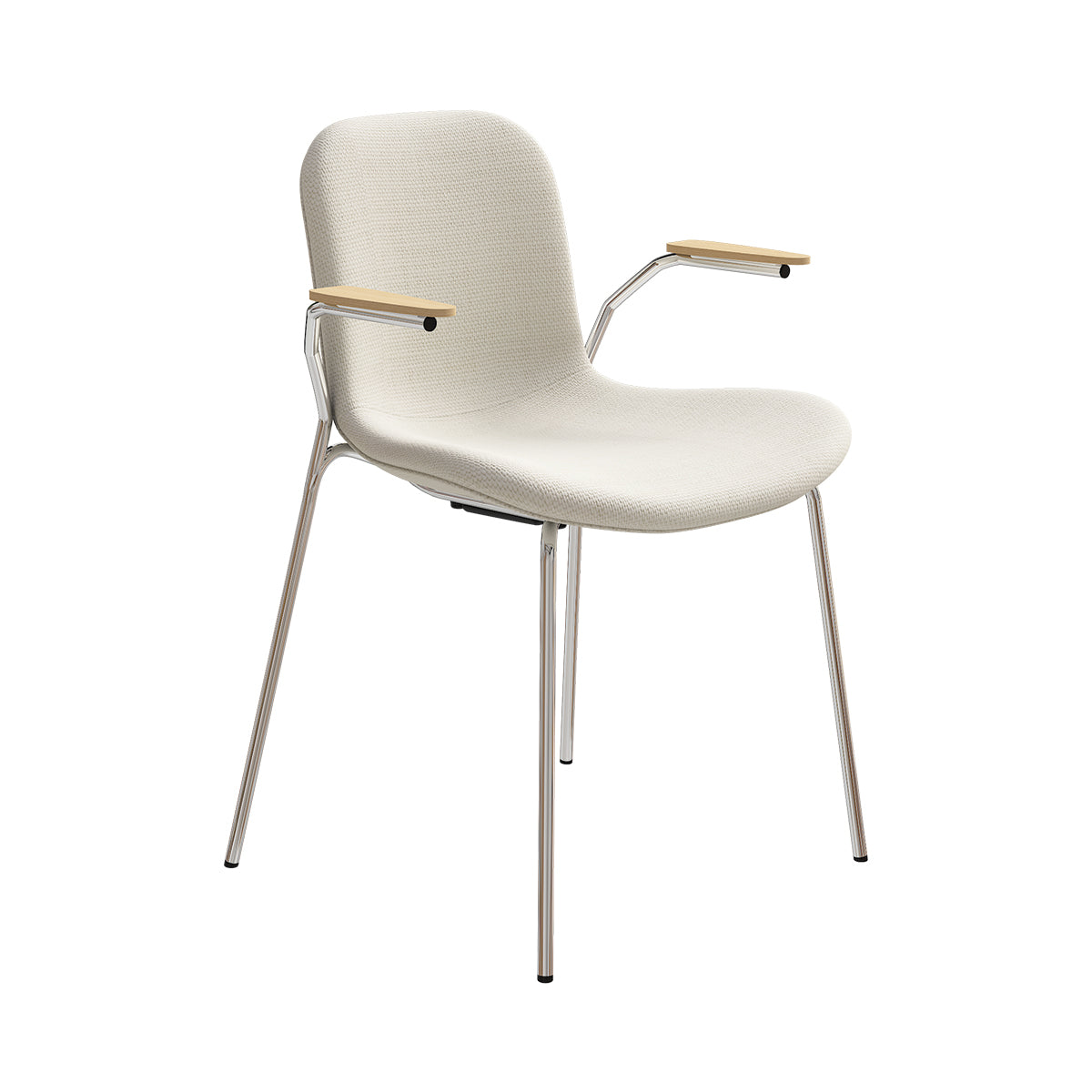 NORR11 scaun Langue cu cotiere Soft | crom | Natural | 57x51xh78 cm