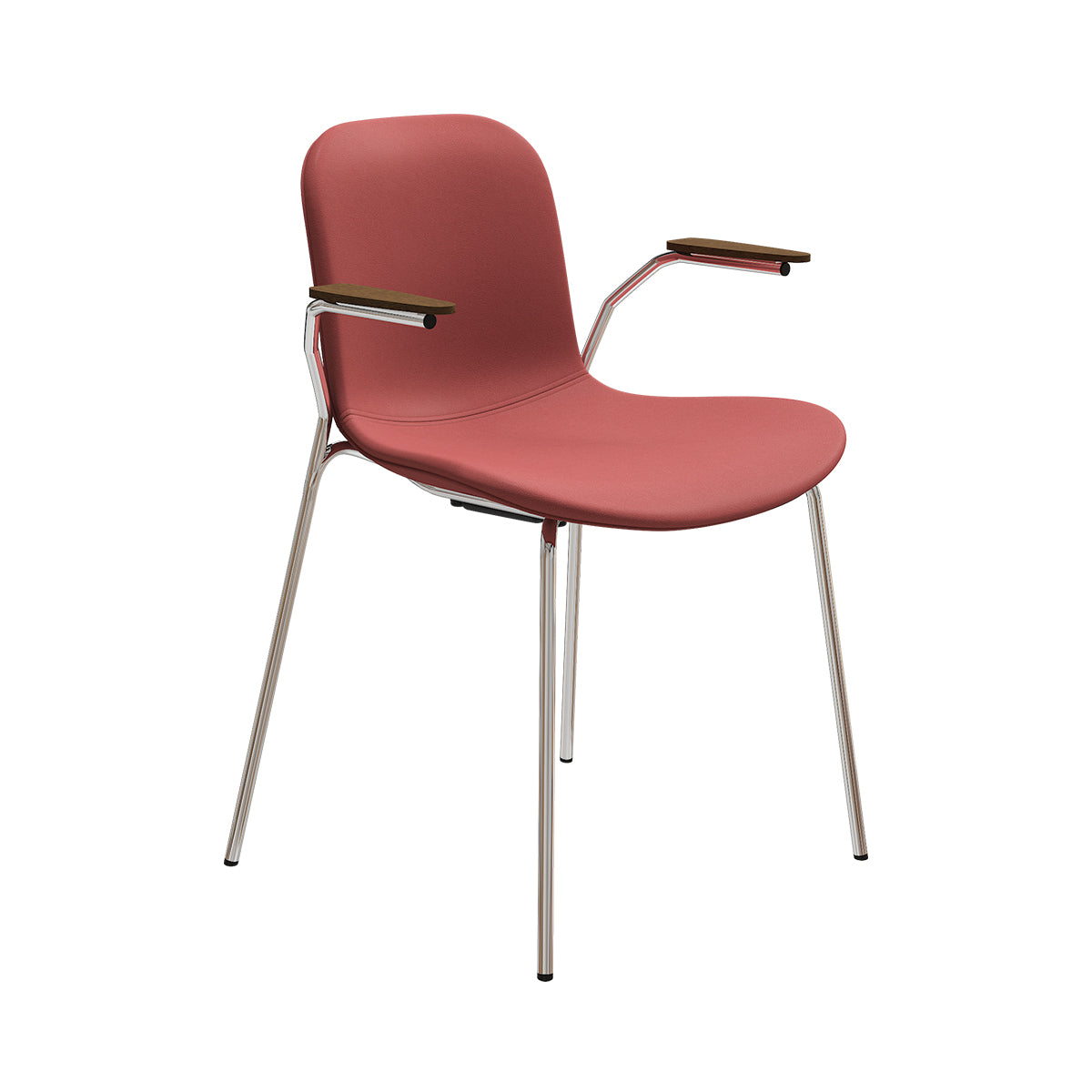 NORR11 scaun Langue cu cotiere | crom | Stejar afumat inchis | 57x51xh78 cm