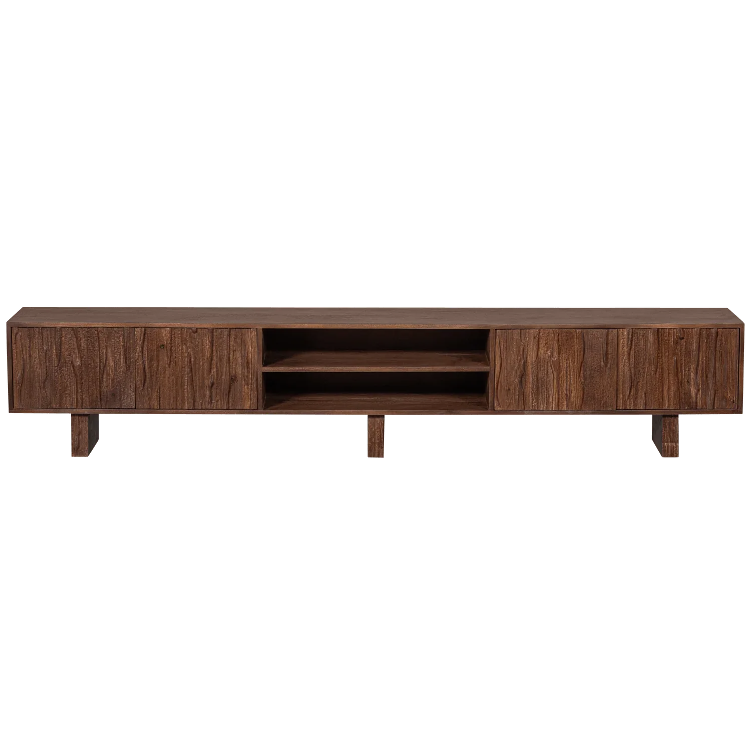 LAVISH TV UNIT WITH DESIGNED DOORS WOOD WARM BROWN - PARIS14A.RO