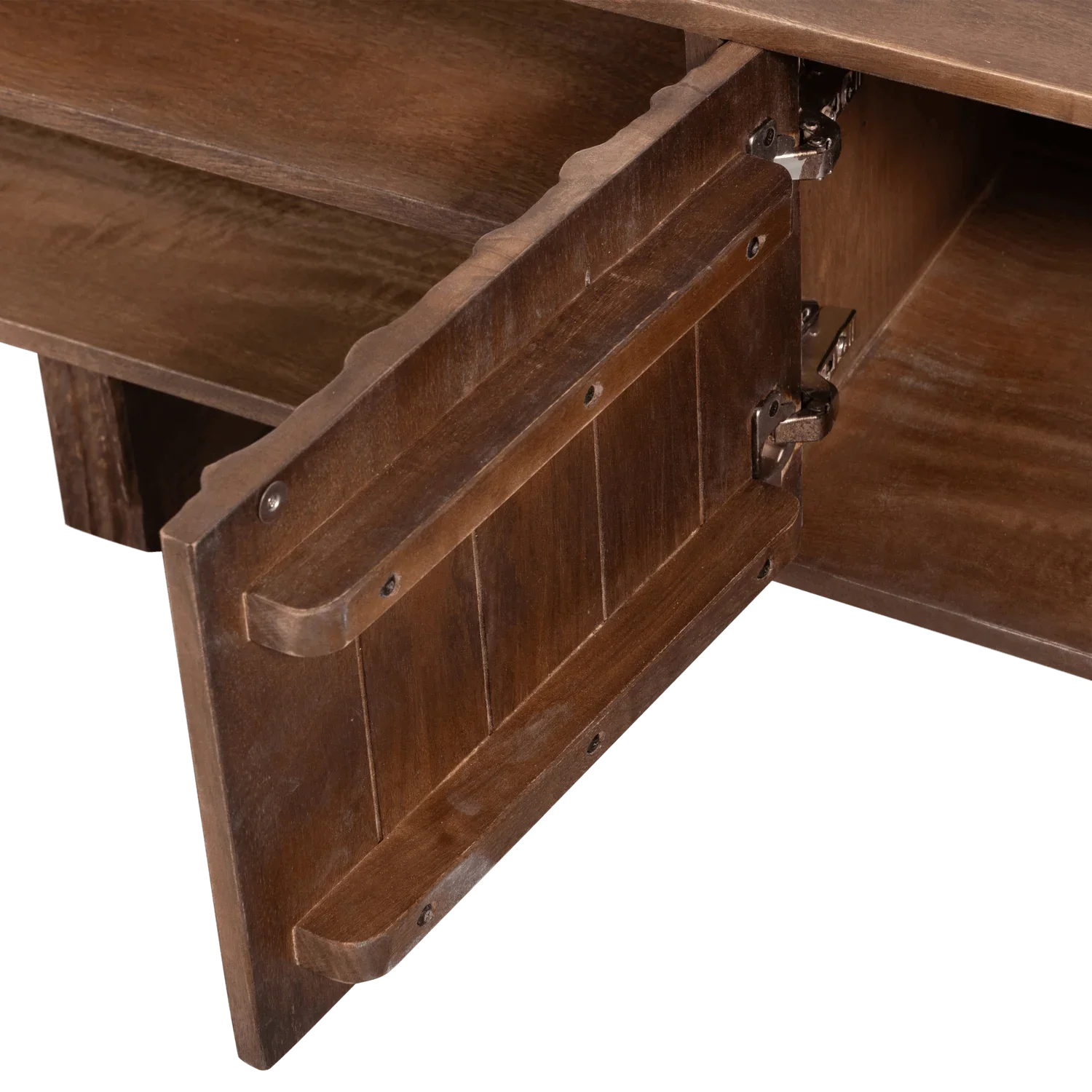 LAVISH TV UNIT WITH DESIGNED DOORS WOOD WARM BROWN - PARIS14A.RO