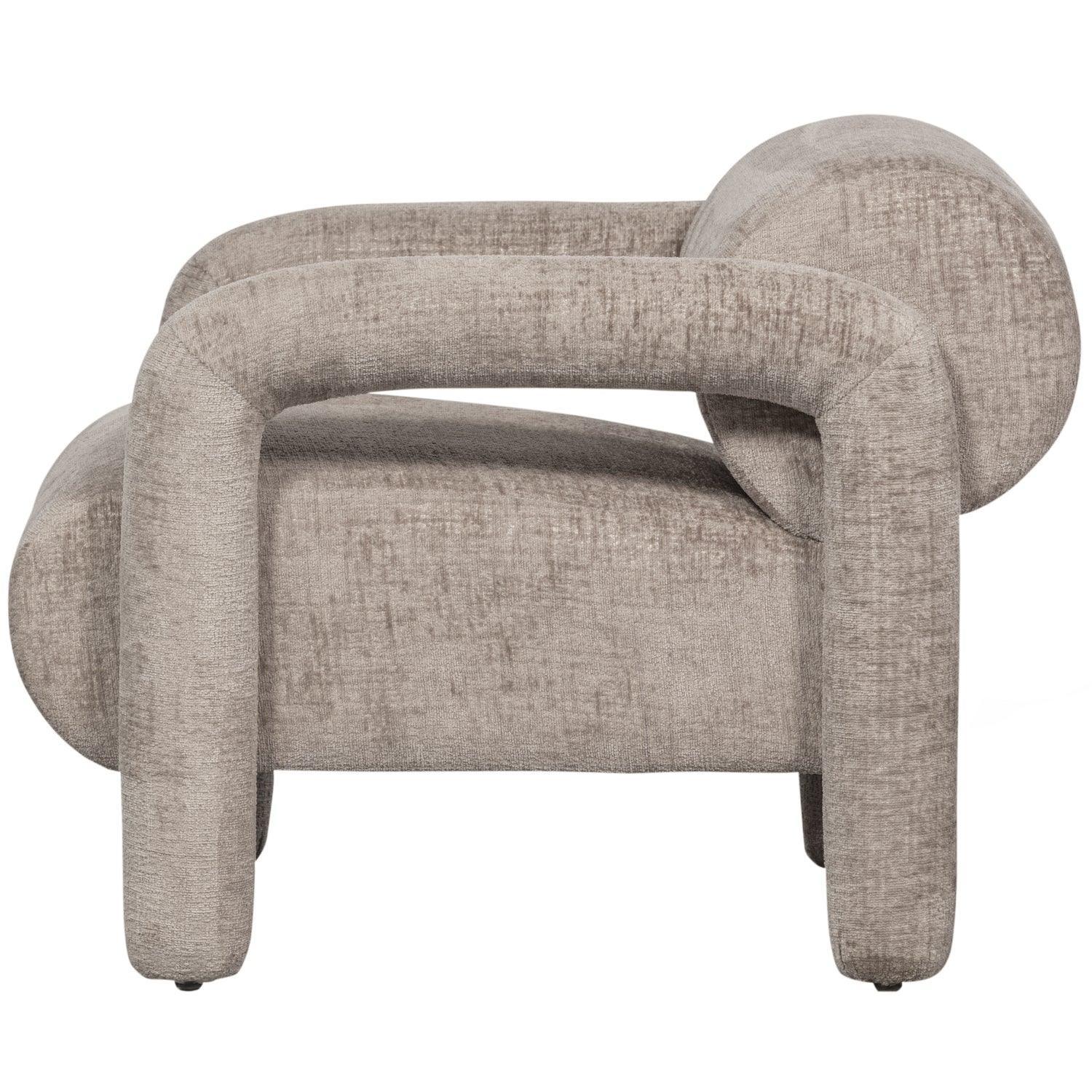 LENNY ARMCHAIR IN ROUGH TEXTURE SAND - PARIS14A.RO