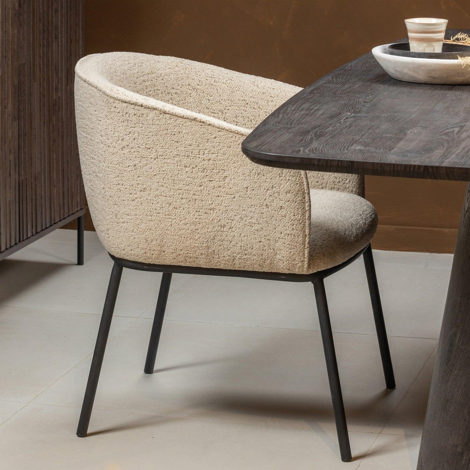 LEON DINING CHAIR NATURAL MELANGE - PARIS14A.RO