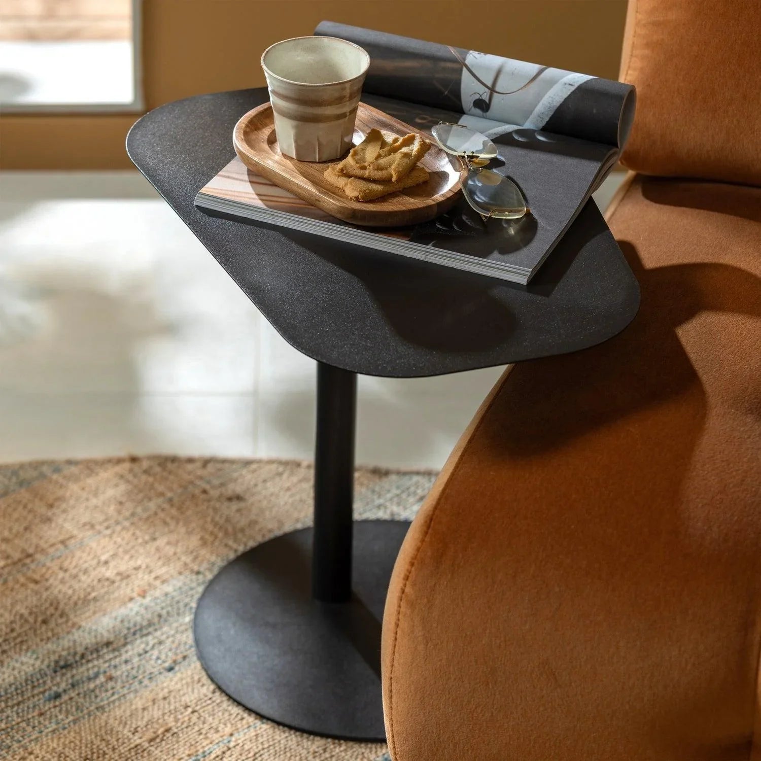 LIA SIDE TABLE METAL BLACK - PARIS14A.RO