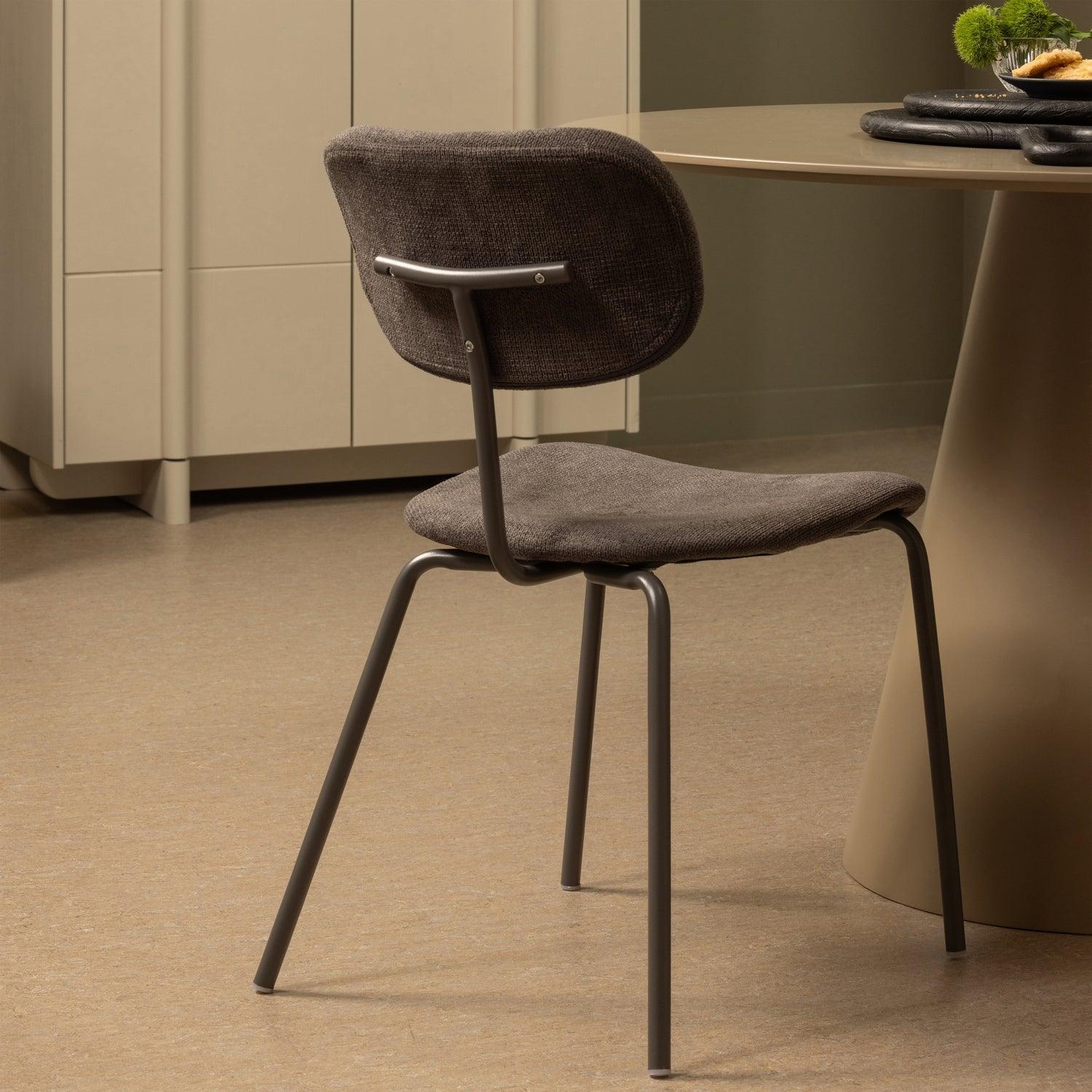 LINK DINING CHAIR BROWN/GREY - PARIS14A.RO