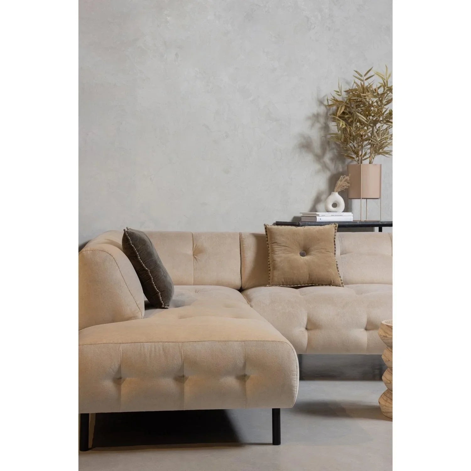LLOYD CORNER SOFA LEFT WASHED VELVET SEA SALT - PARIS14A.RO