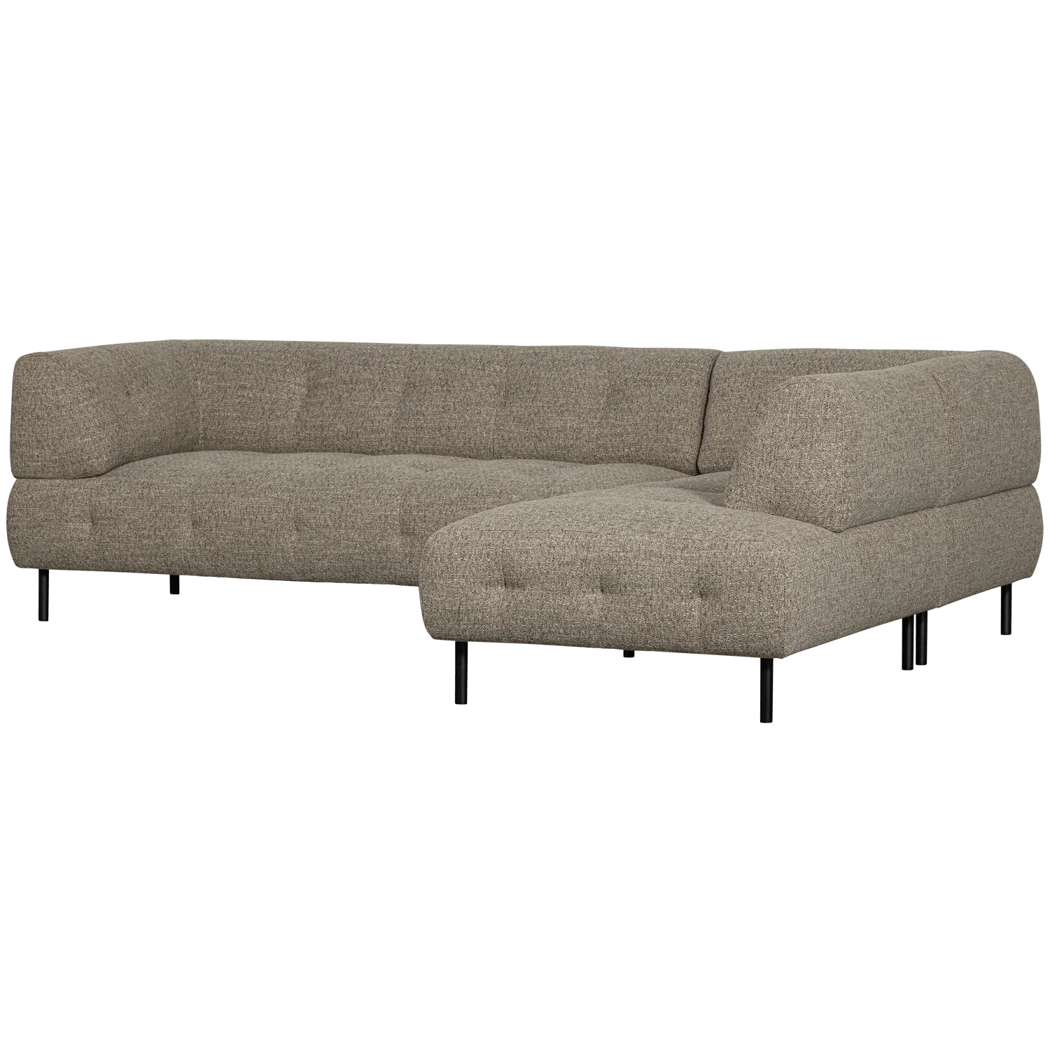 LLOYD CORNER SOFA RIGHT COARSE WOVEN BROWN MELANGE - PARIS14A.RO