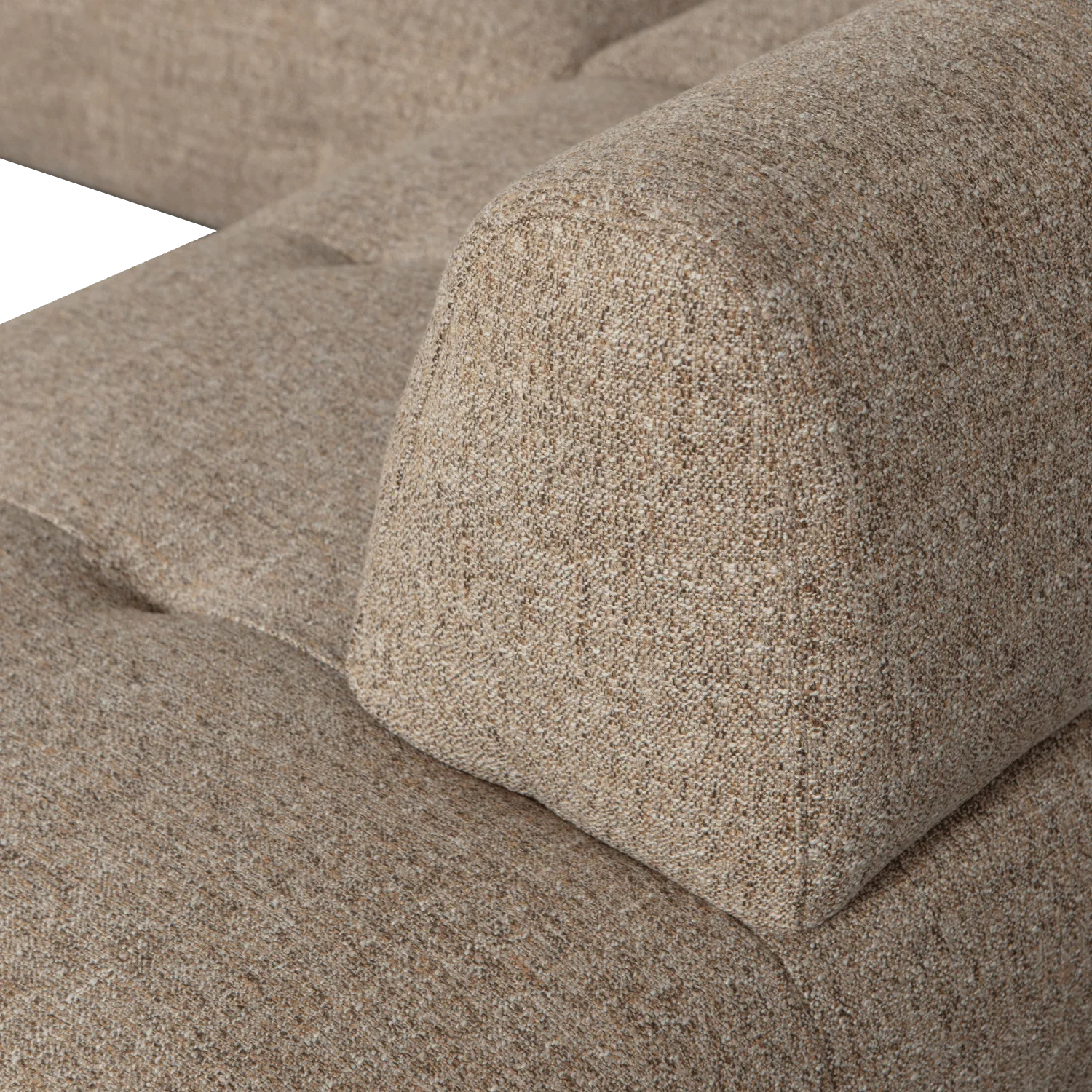 LLOYD CORNER SOFA RIGHT COARSE WOVEN BROWN MELANGE - PARIS14A.RO