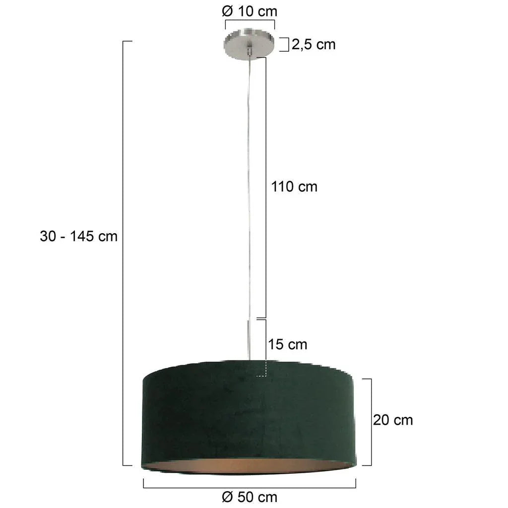 Lustra Sparkled Light 3602ST+K1066VS Staal-Fluweel Groen - PARIS14A.RO