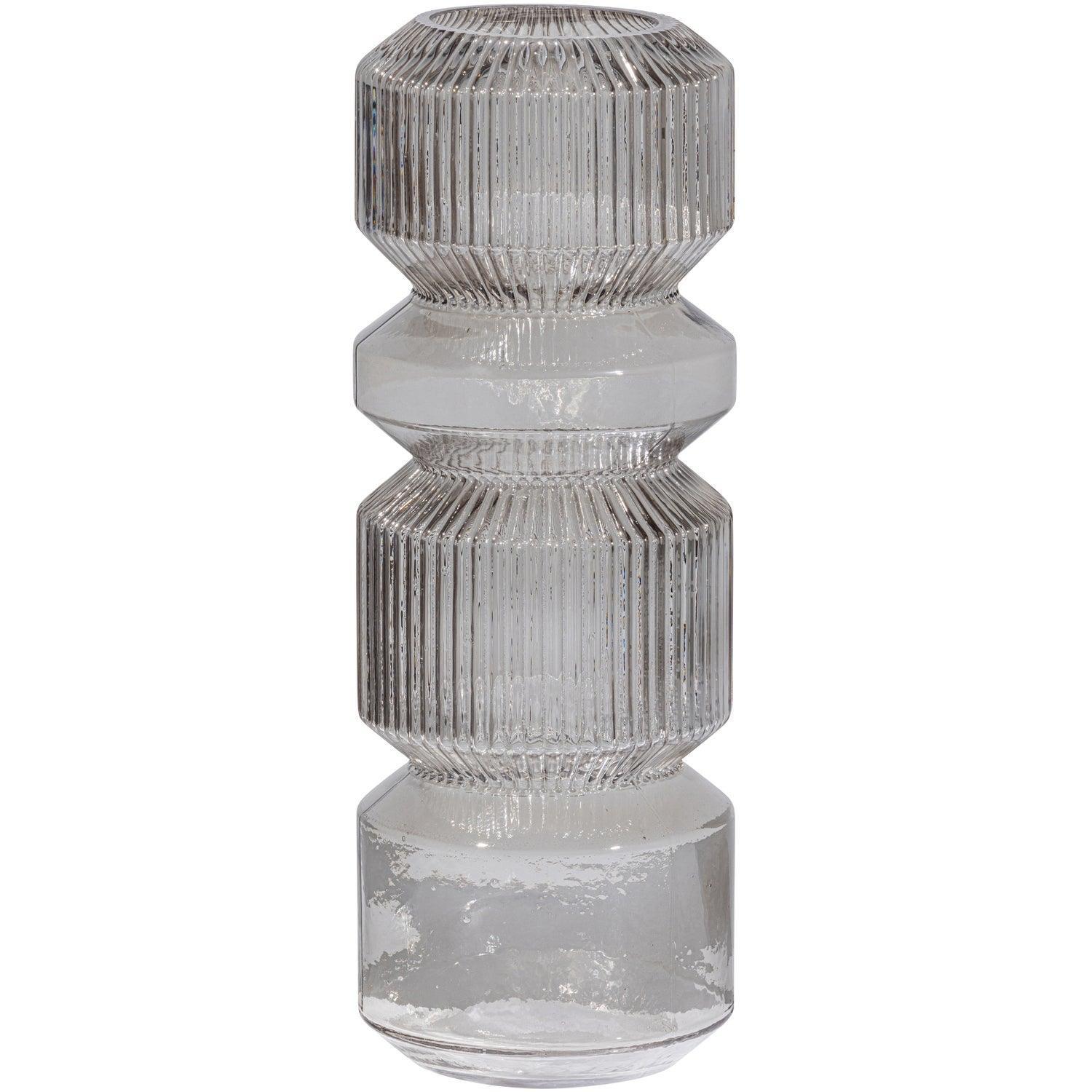 LYLE VASE GLASS LIGHT GREEN 35xØ13CM - PARIS14A.RO