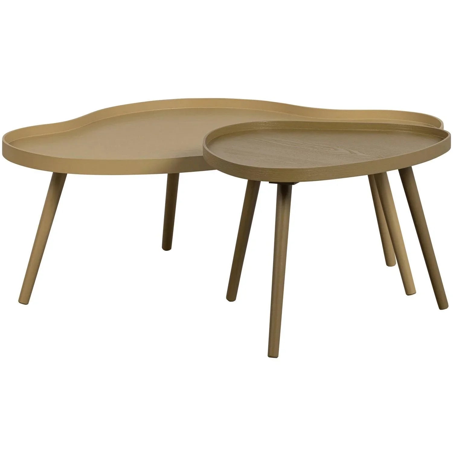 MAE SIDE TABLE ORGANIC OBLONG WOOD ALPACA - PARIS14A.RO