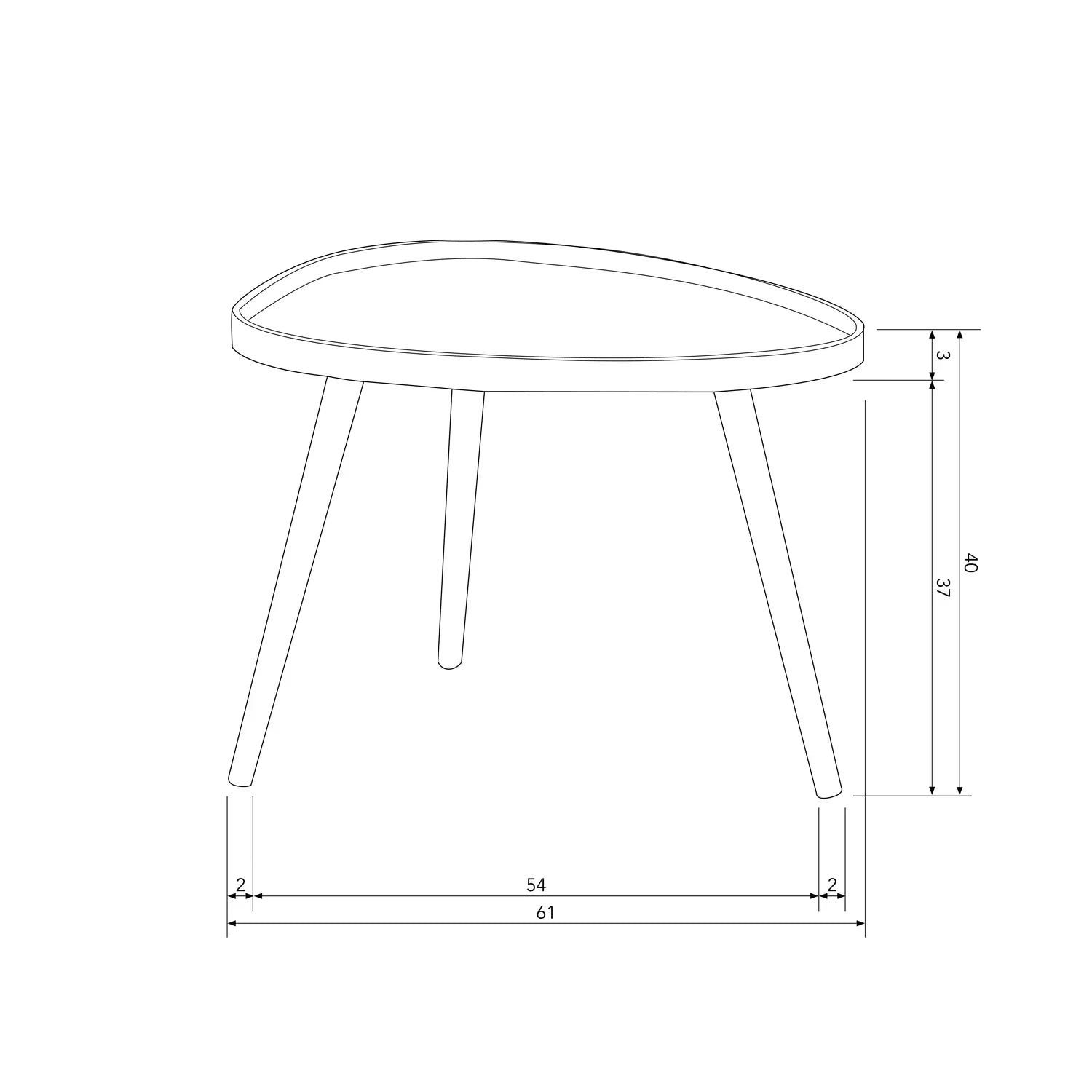 MAE SIDE TABLE ORGANIC WOOD SEPIA - PARIS14A.RO