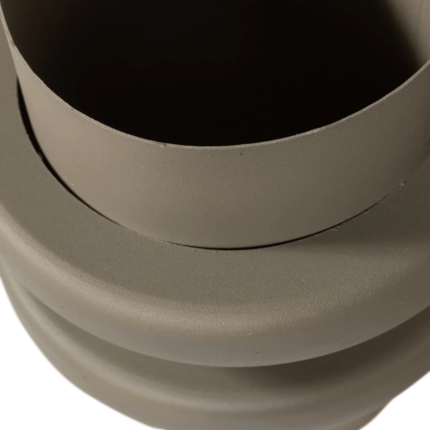 MALIN RIBBED VASE ALUMINUM SPONGE 23xO21CM - PARIS14A.RO