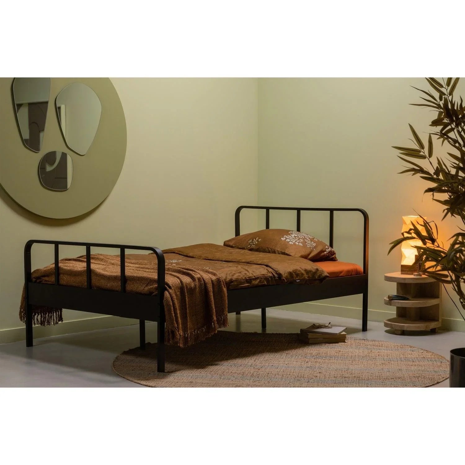 MEES BED METAL BLACK 120x200CM - PARIS14A.RO