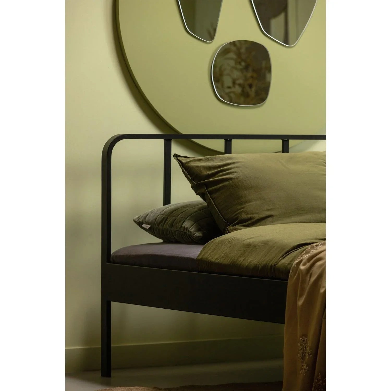 MEES DOUBLE BED METAL BLACK 160x200CM - PARIS14A.RO