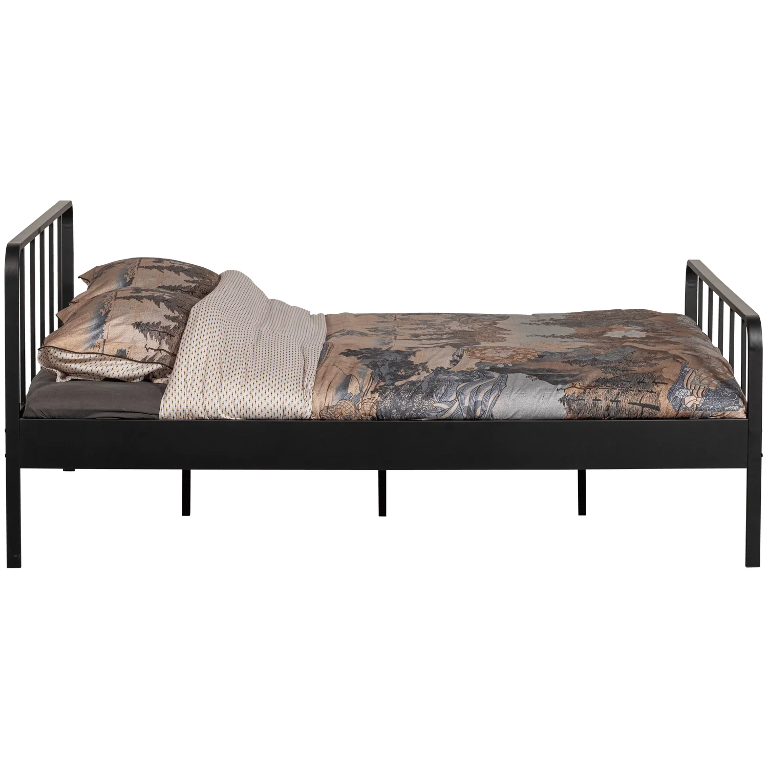 MEES DOUBLE BED METAL BLACK 160x200CM - PARIS14A.RO